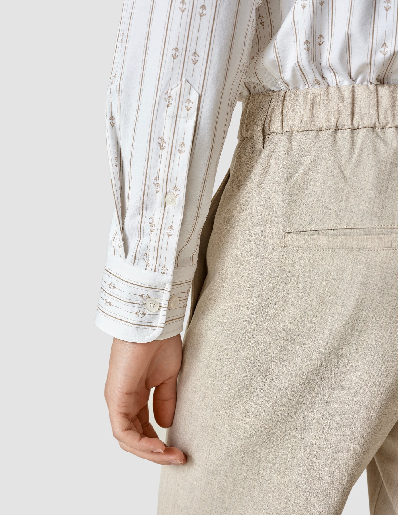 Lightweight Classic Shirt Earth Stripe Slim - Image 6