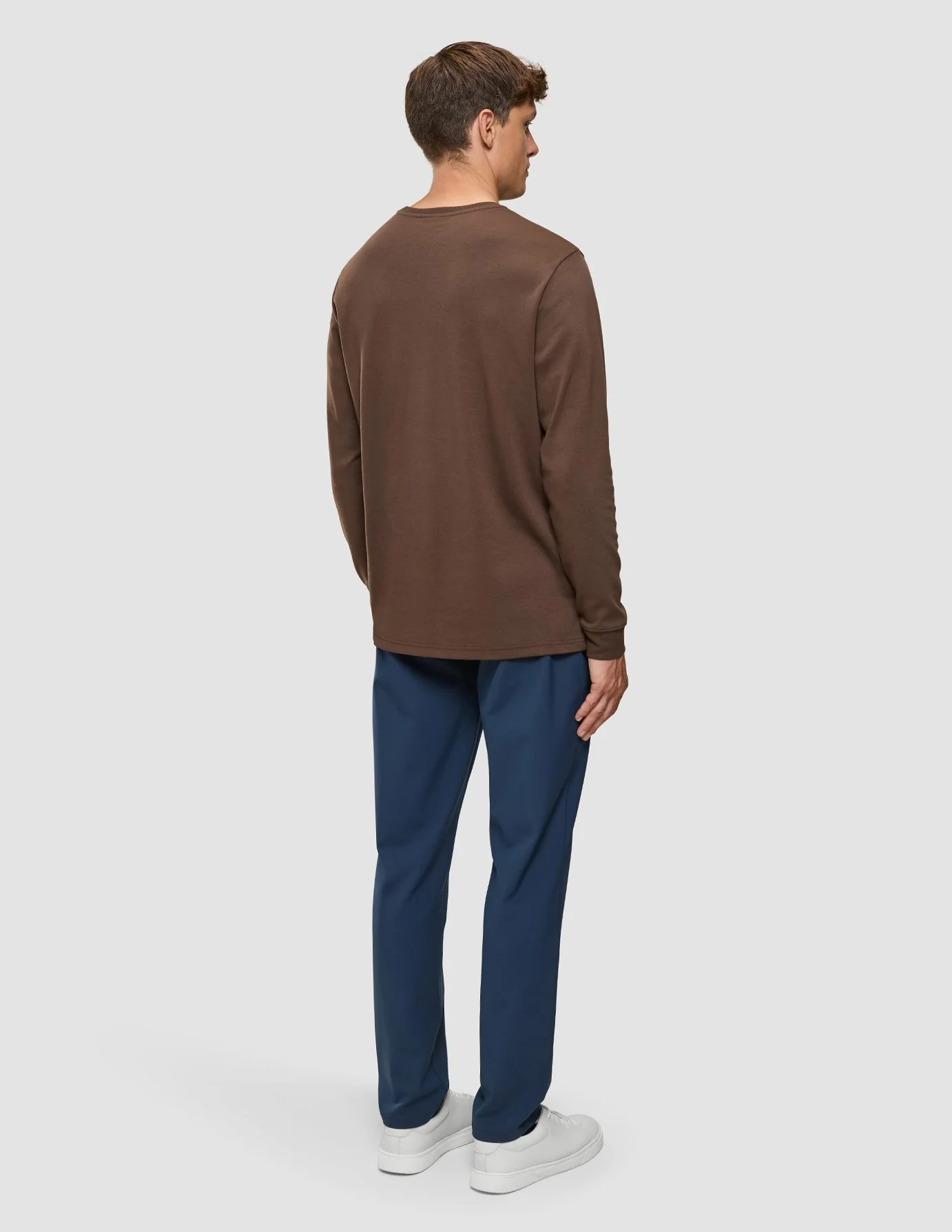Lightweight Crewneck Saddle Brown - Image 5