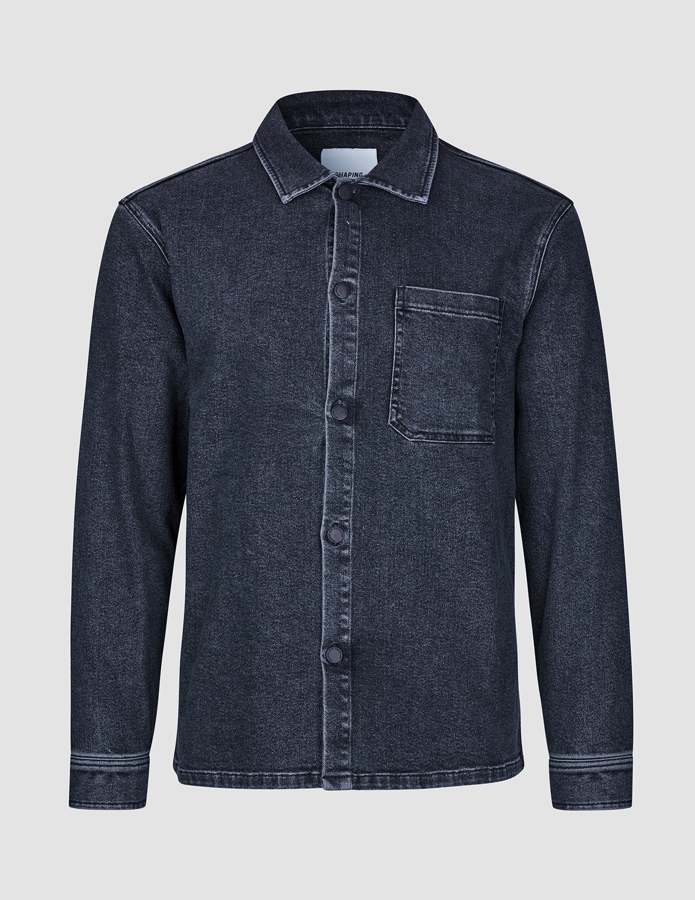 Matteo Denim Overshirt Washed Black - Image 3