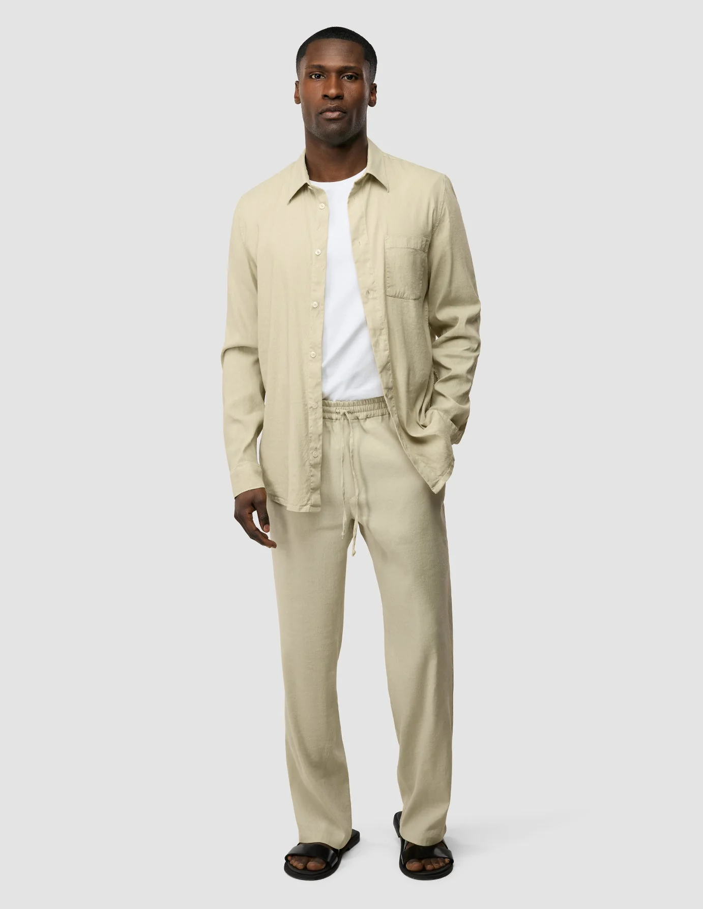 Refined Linen Pants Soft Sand - Image 4