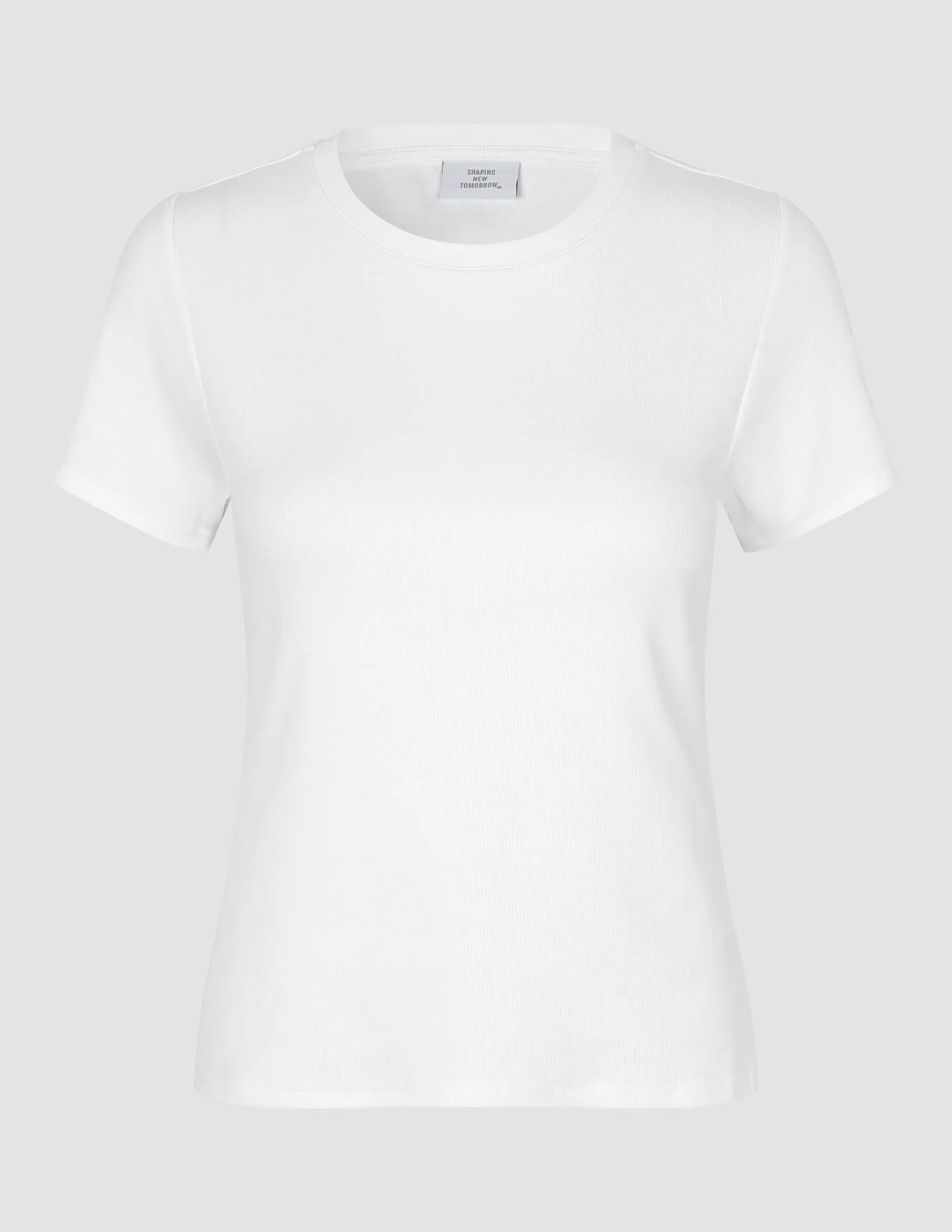 Rib T-Shirt White - Image 3