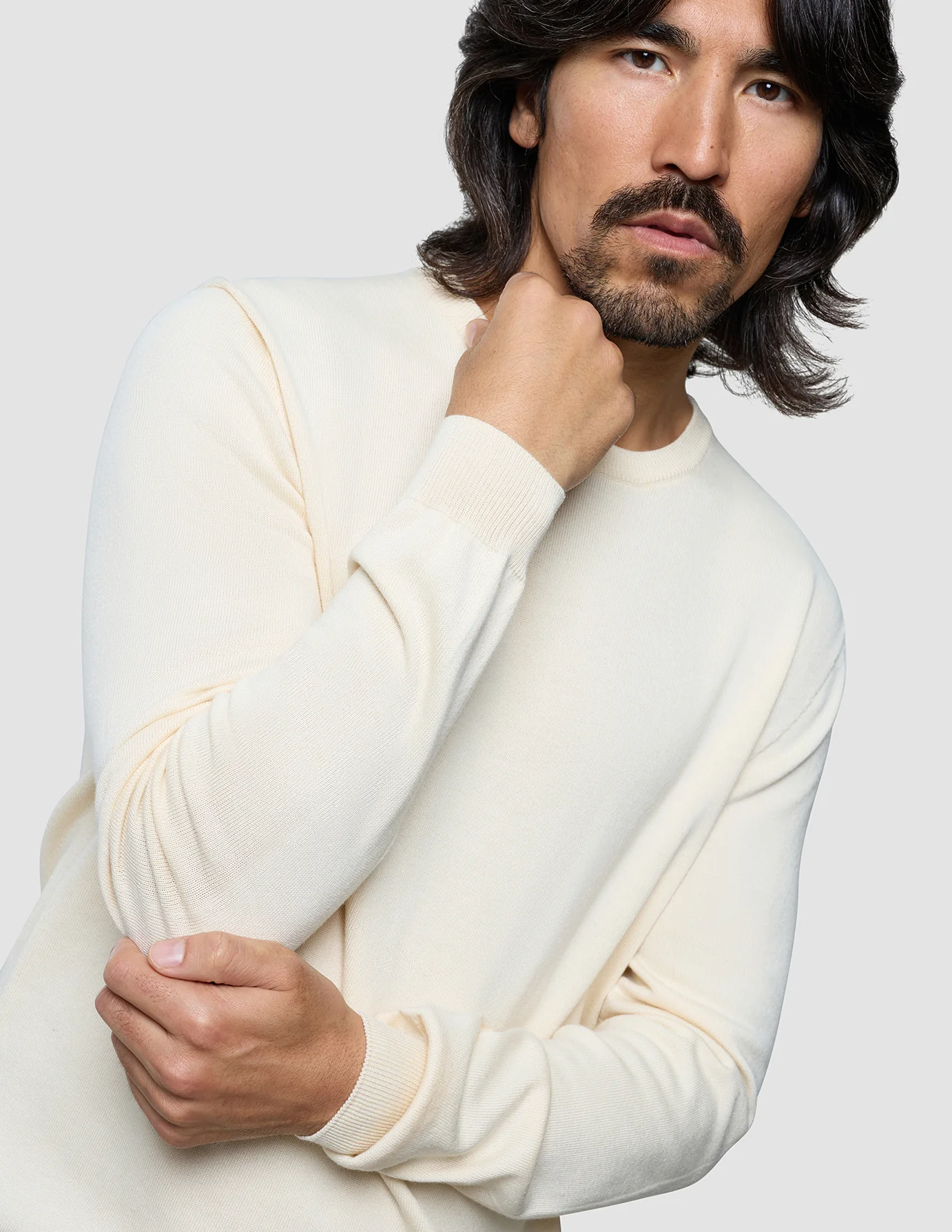Seamless Core Knit Crewneck Birchwood - Image 4