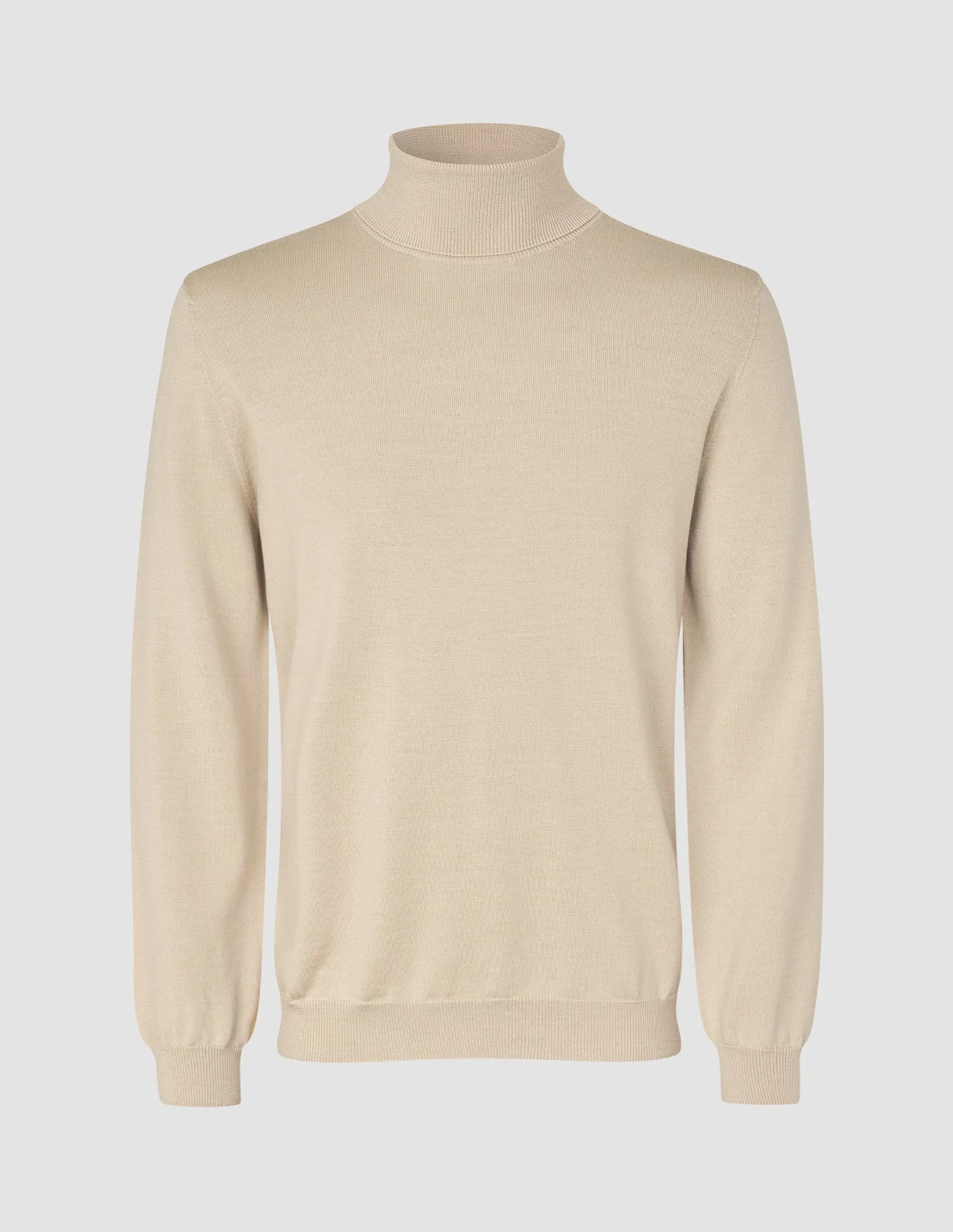 Seamless Premium Merino Knit Turtleneck Birchwood - Image 3