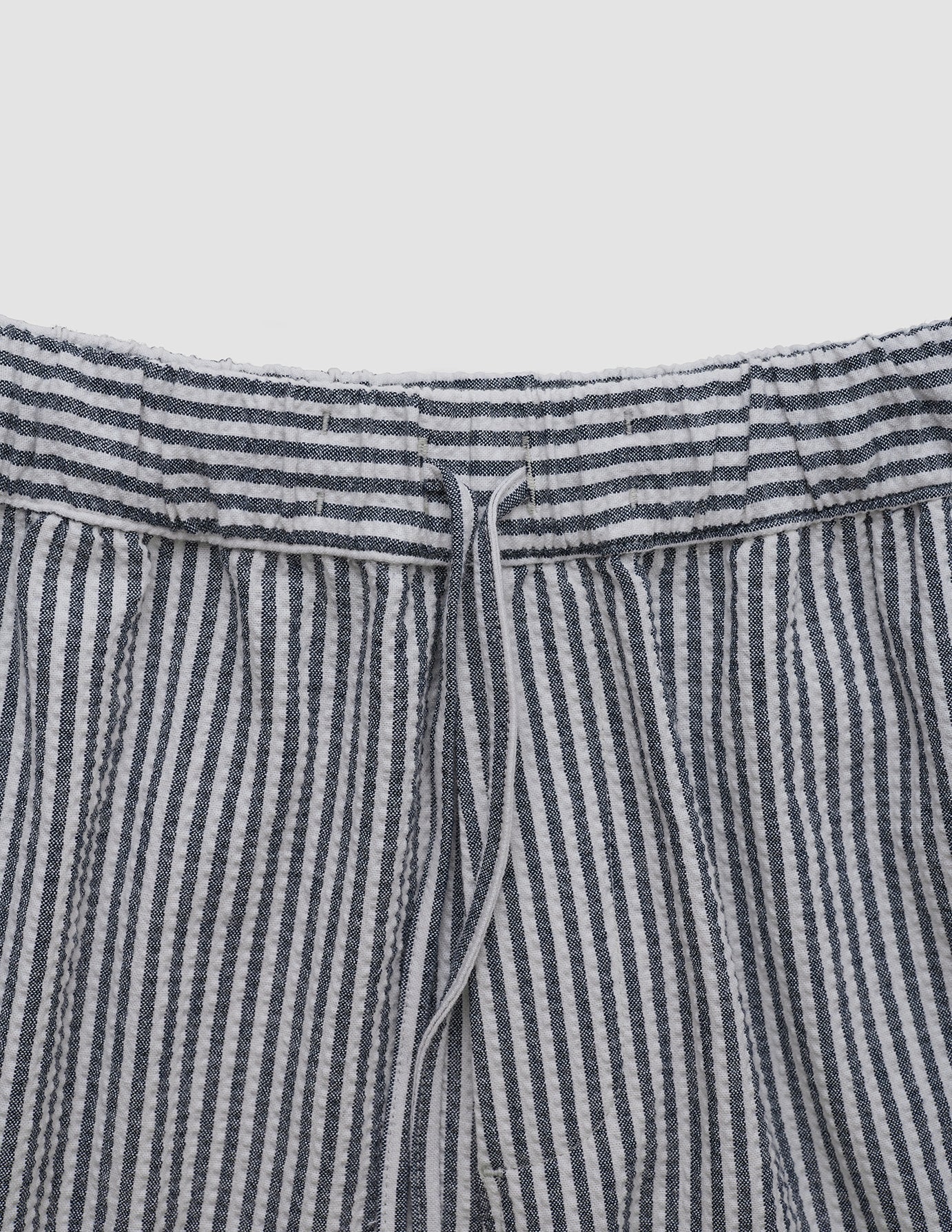 Seersucker Shorts Navy Stripes - Image 6