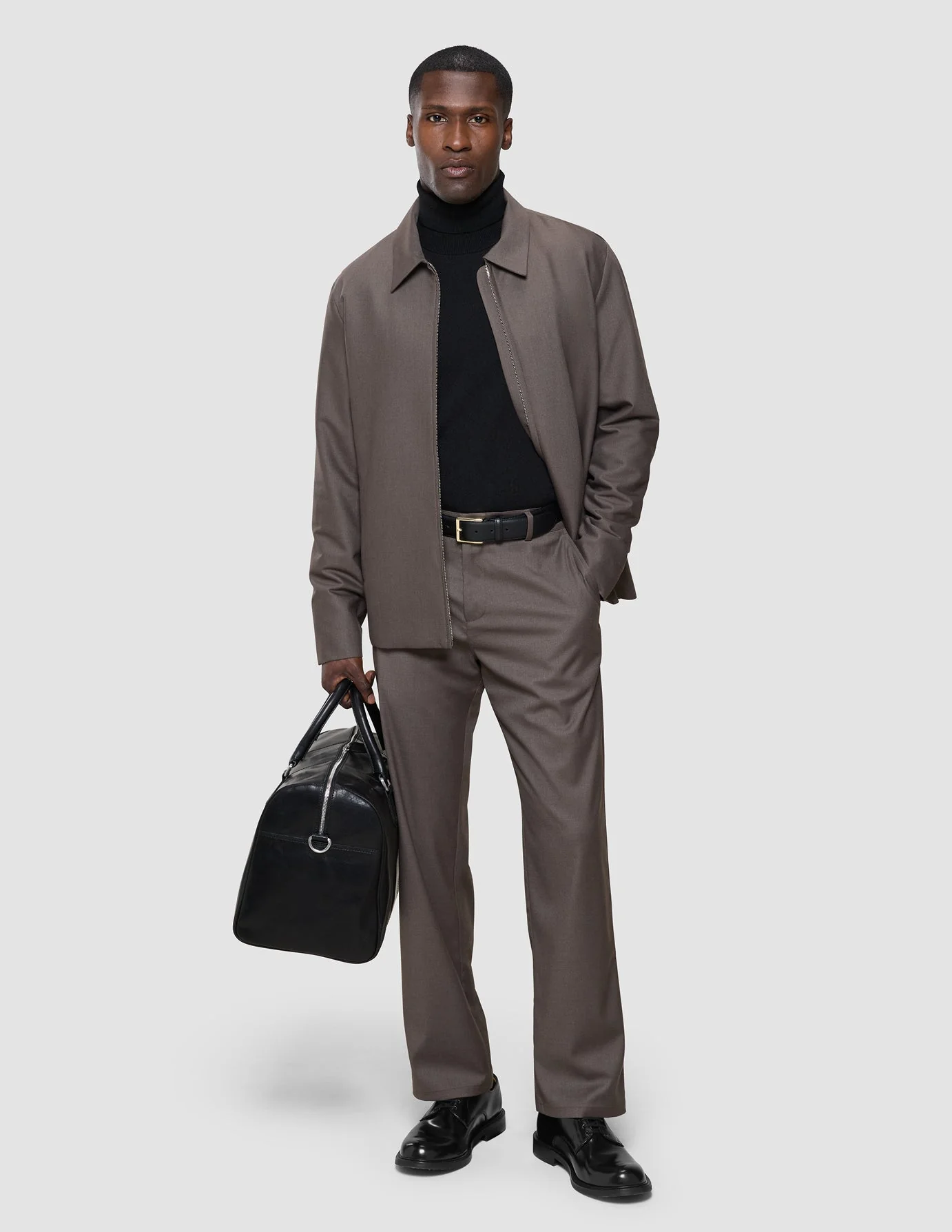Siena Pants Relaxed Fit Dark Chestnut Melange - Image 2