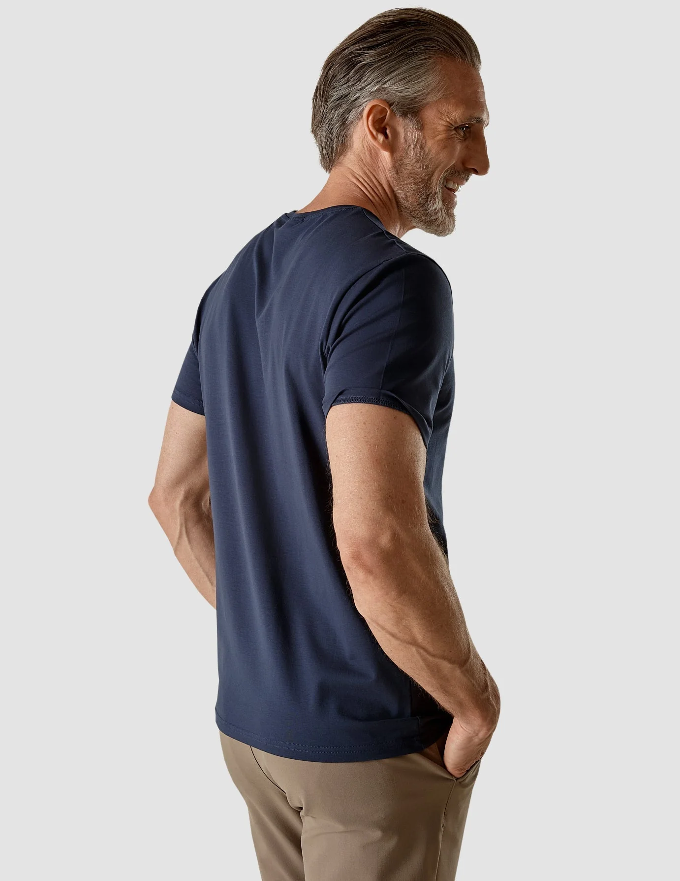 Supima T-shirt Navy - Image 4