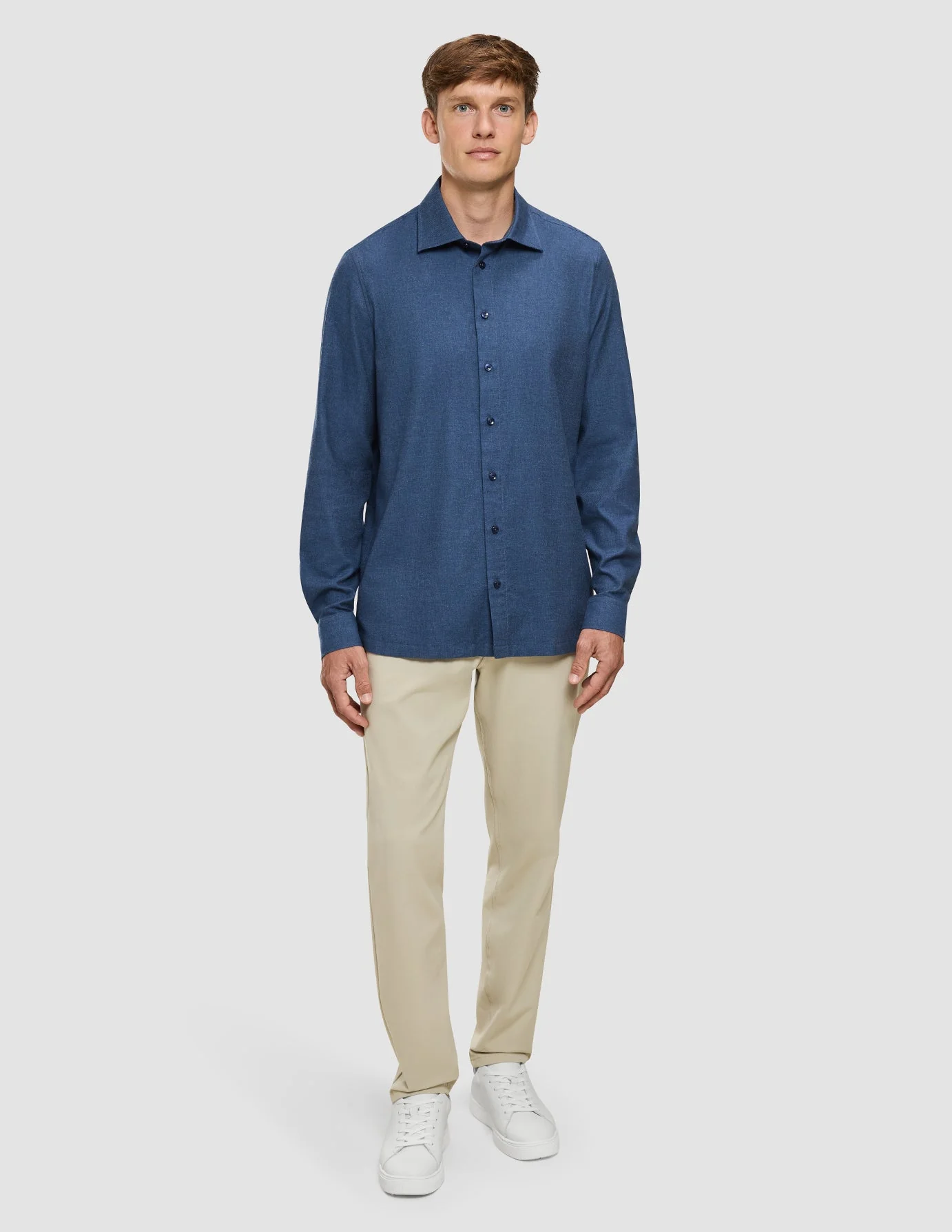 Soft Flannel Shirt Dark Navy - Image 2