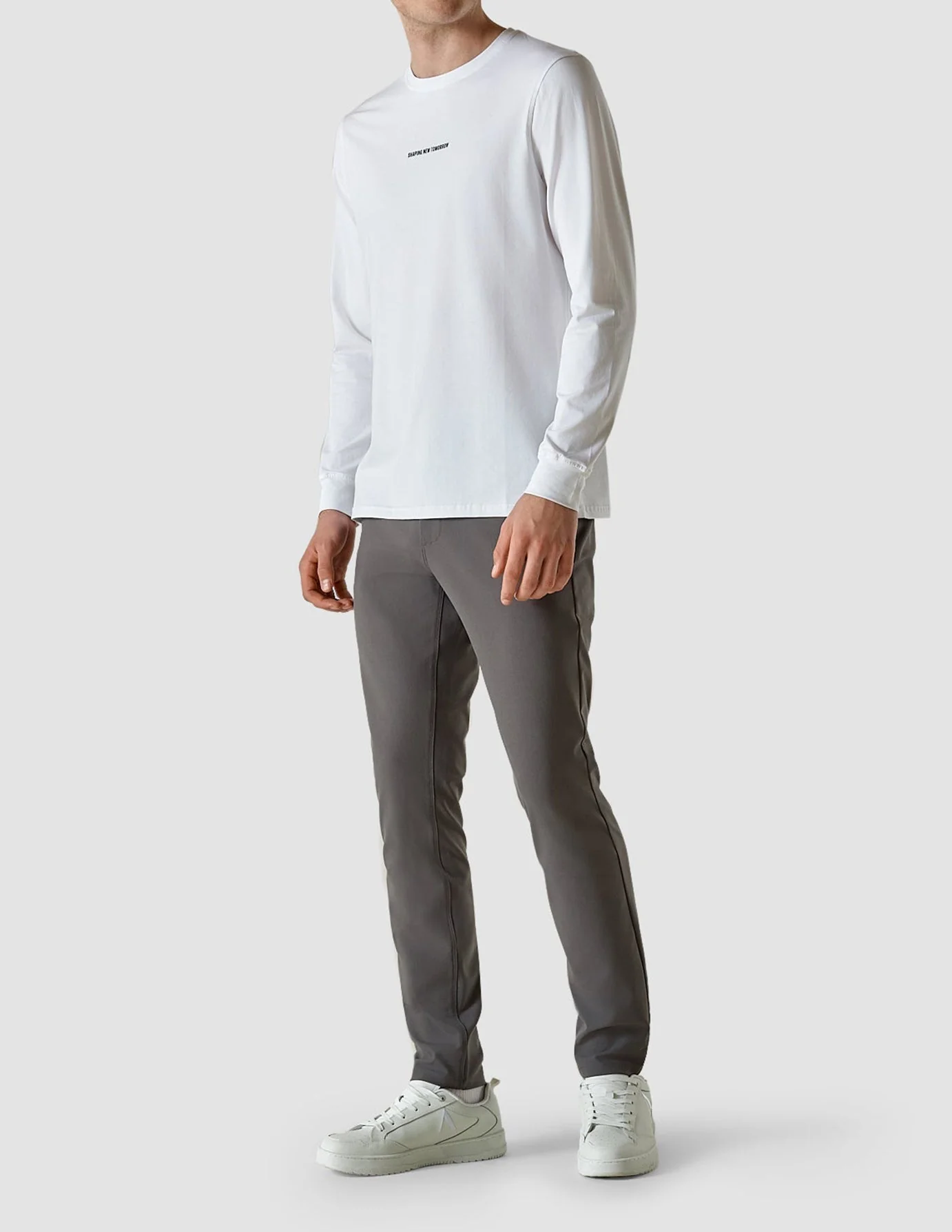 Supima Autograph Long-Sleeved T-Shirt White - Image 2