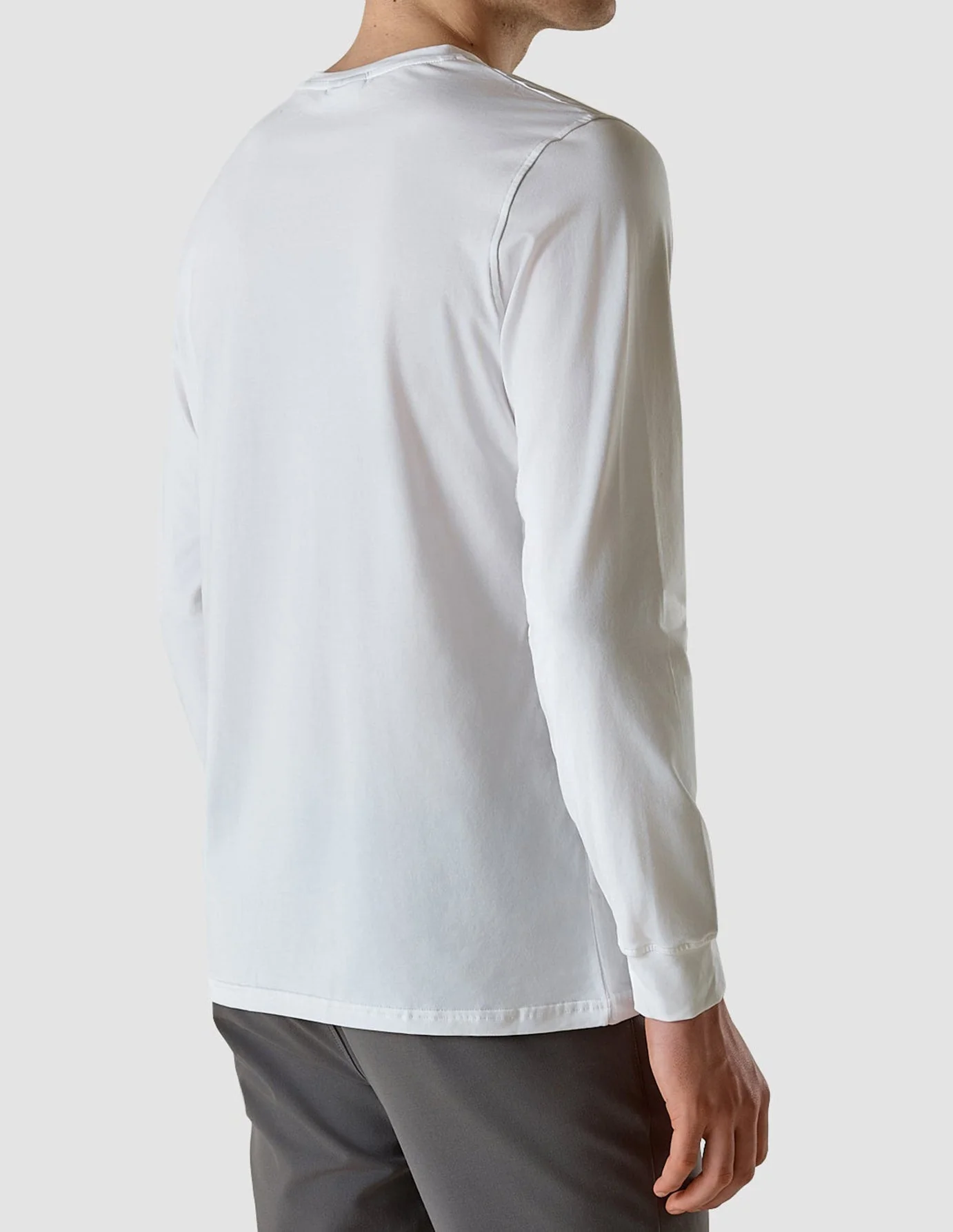 Supima Autograph Long-Sleeved T-Shirt White - Image 4