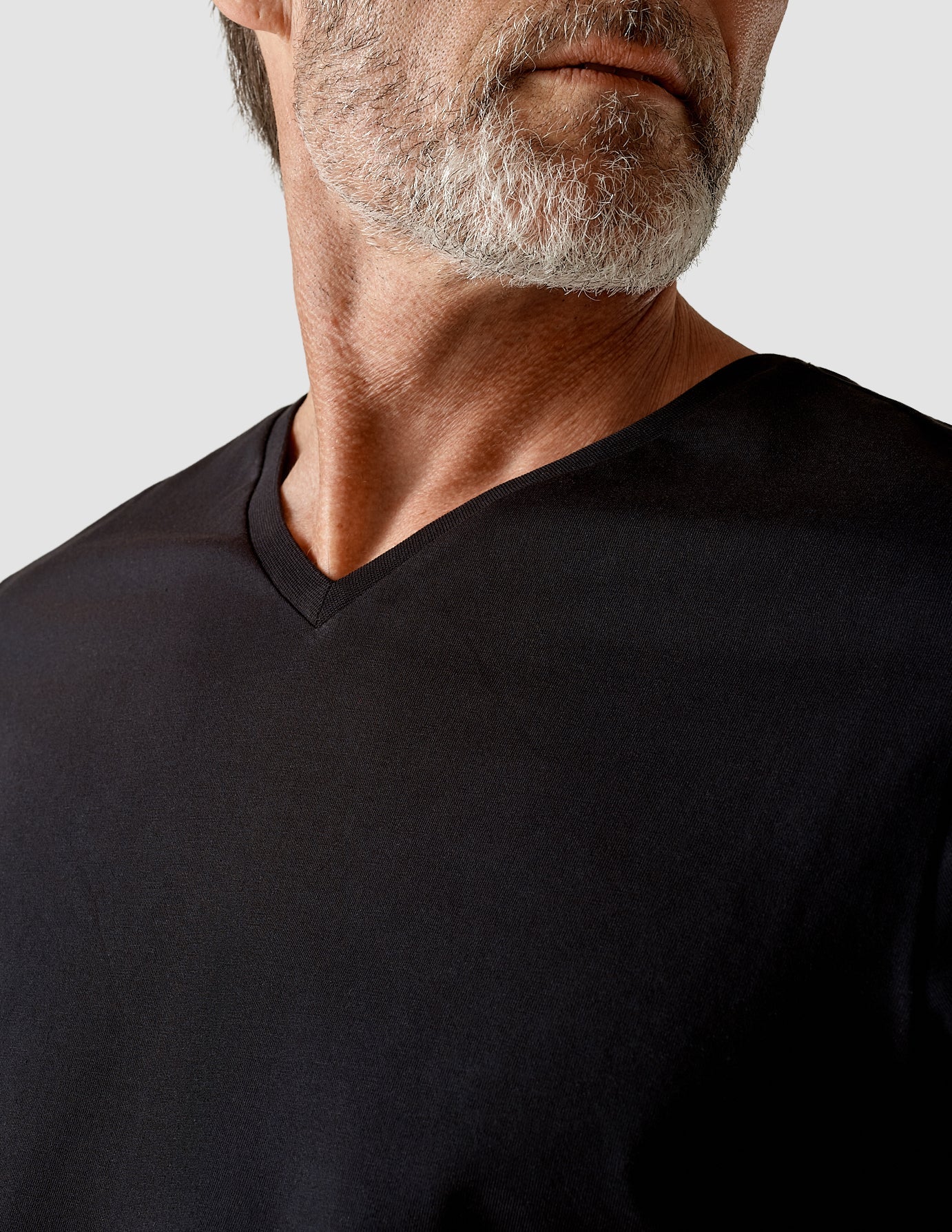 Supima T-shirt Black V-Neck - Image 6