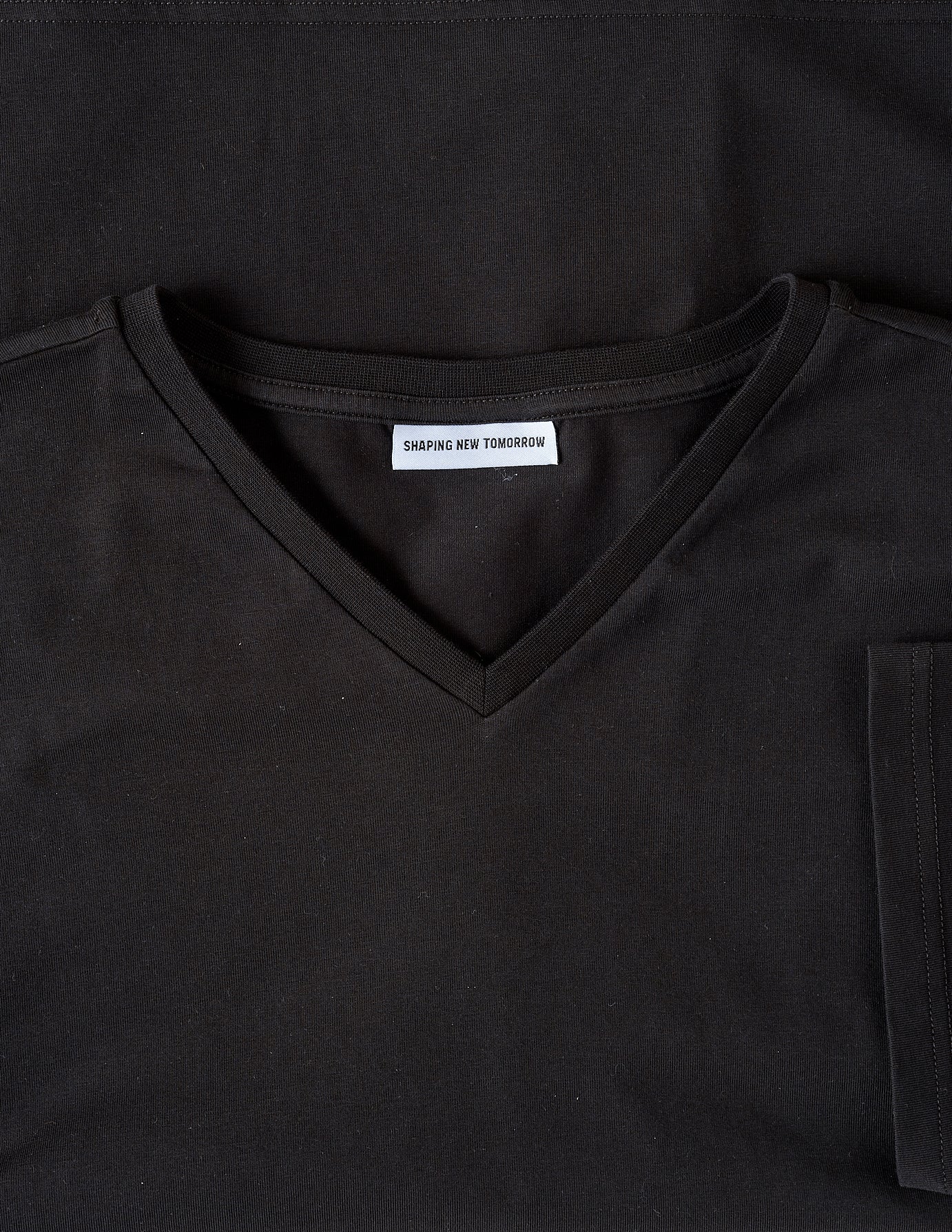 Supima T-shirt Black V-Neck - Image 8