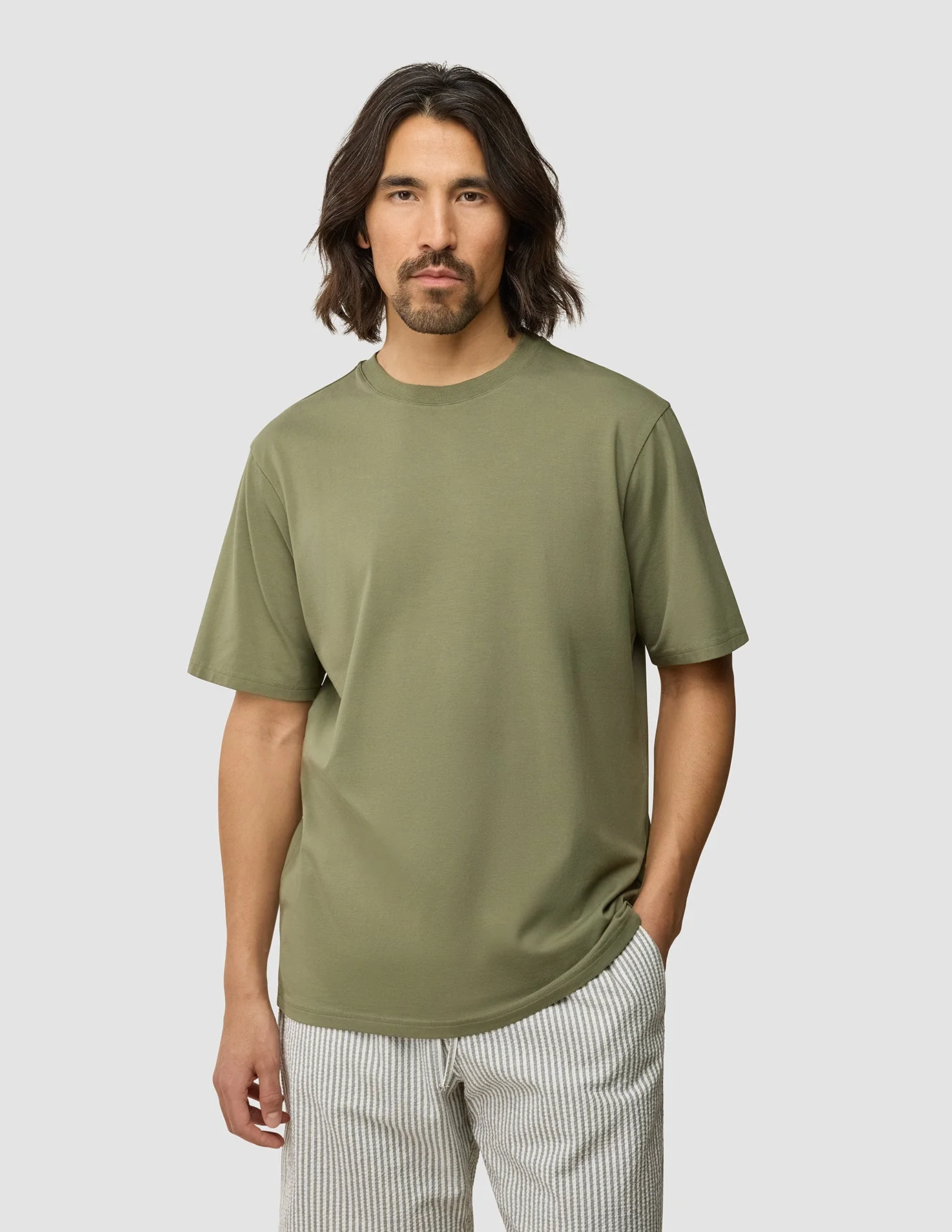 Supima T-shirt Box Fit Clover Green