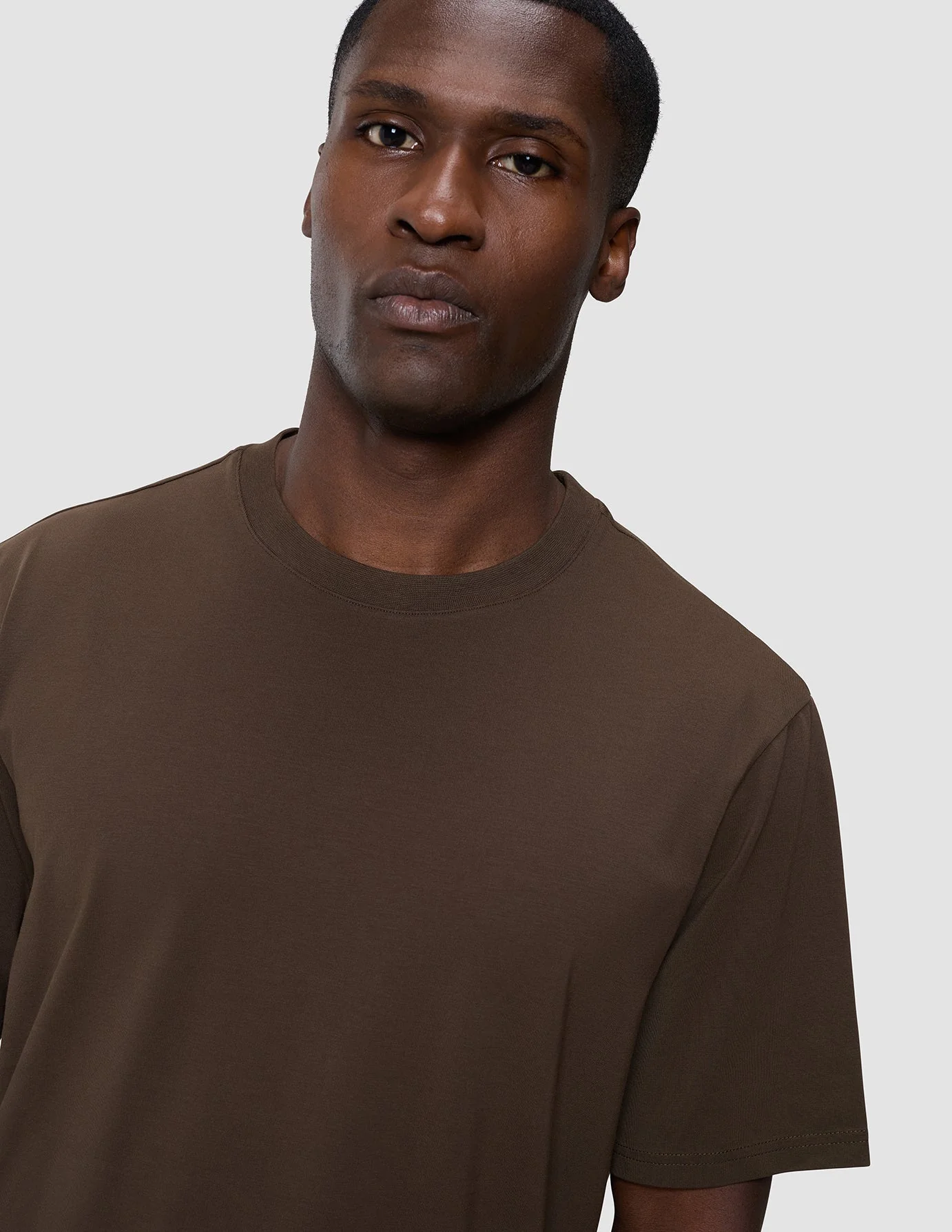 Supima T-shirt Box Fit Saddle Brown - Image 4