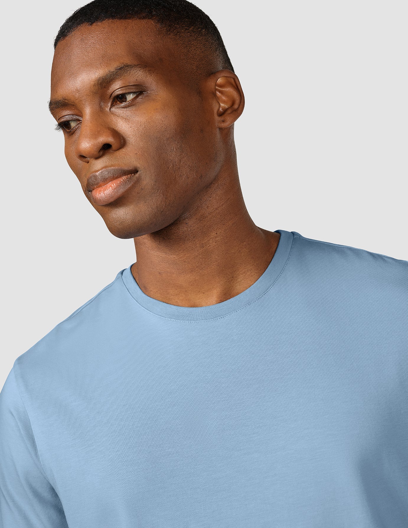 Supima T-shirt Rainy Blue - Image 5