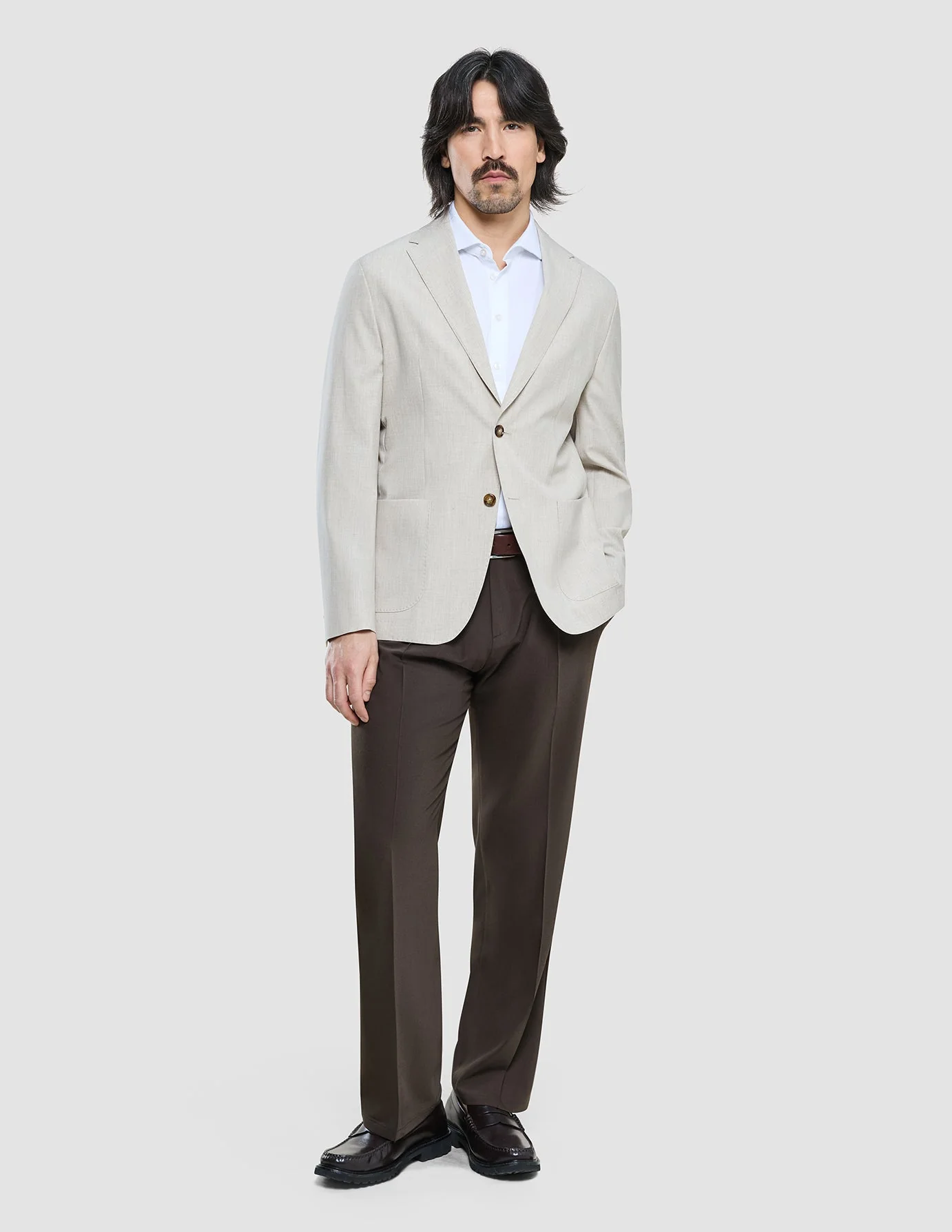 Tech Linen Blazer Sandshell - Image 2