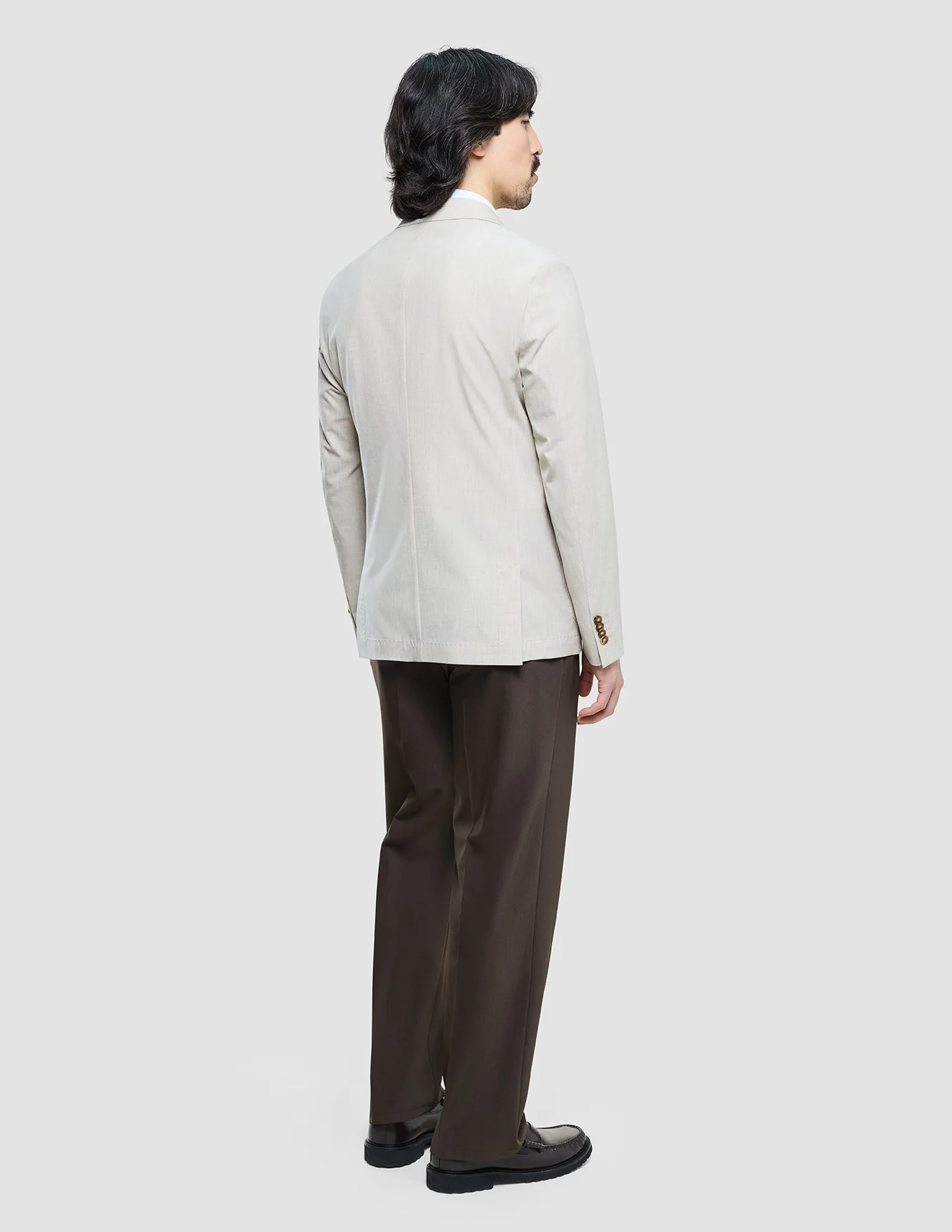 Tech Linen Blazer Sandshell - Image 4