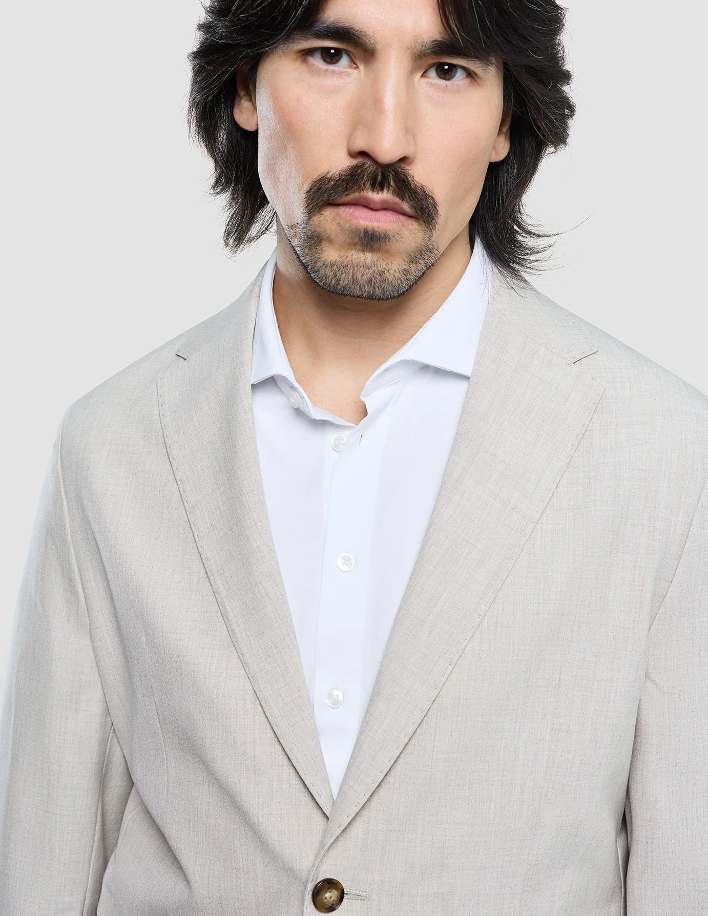 Tech Linen Blazer Sandshell - Image 5