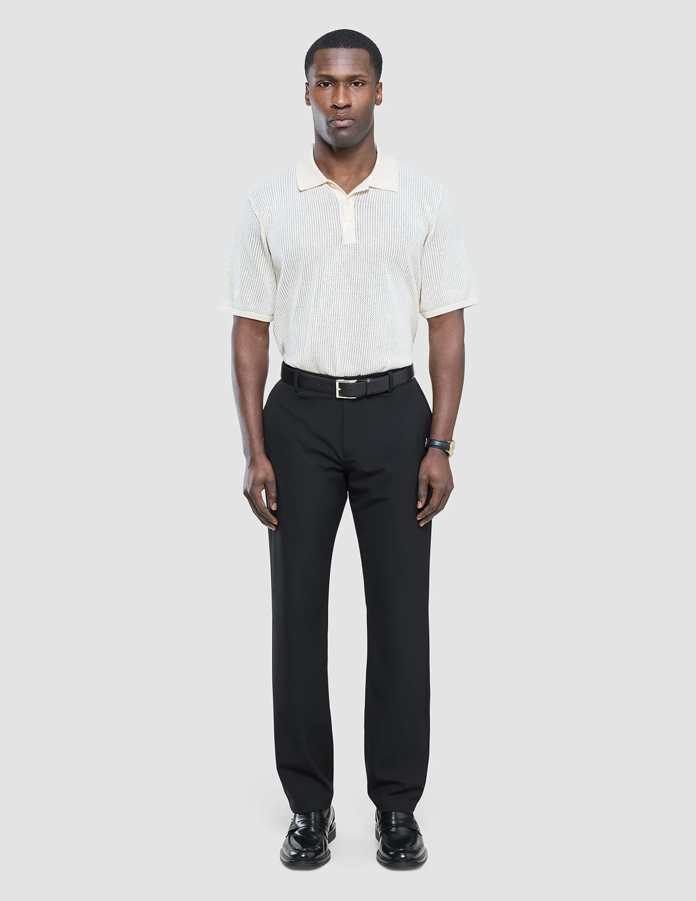 Tech Linen Elastic Pants Black - Image 4