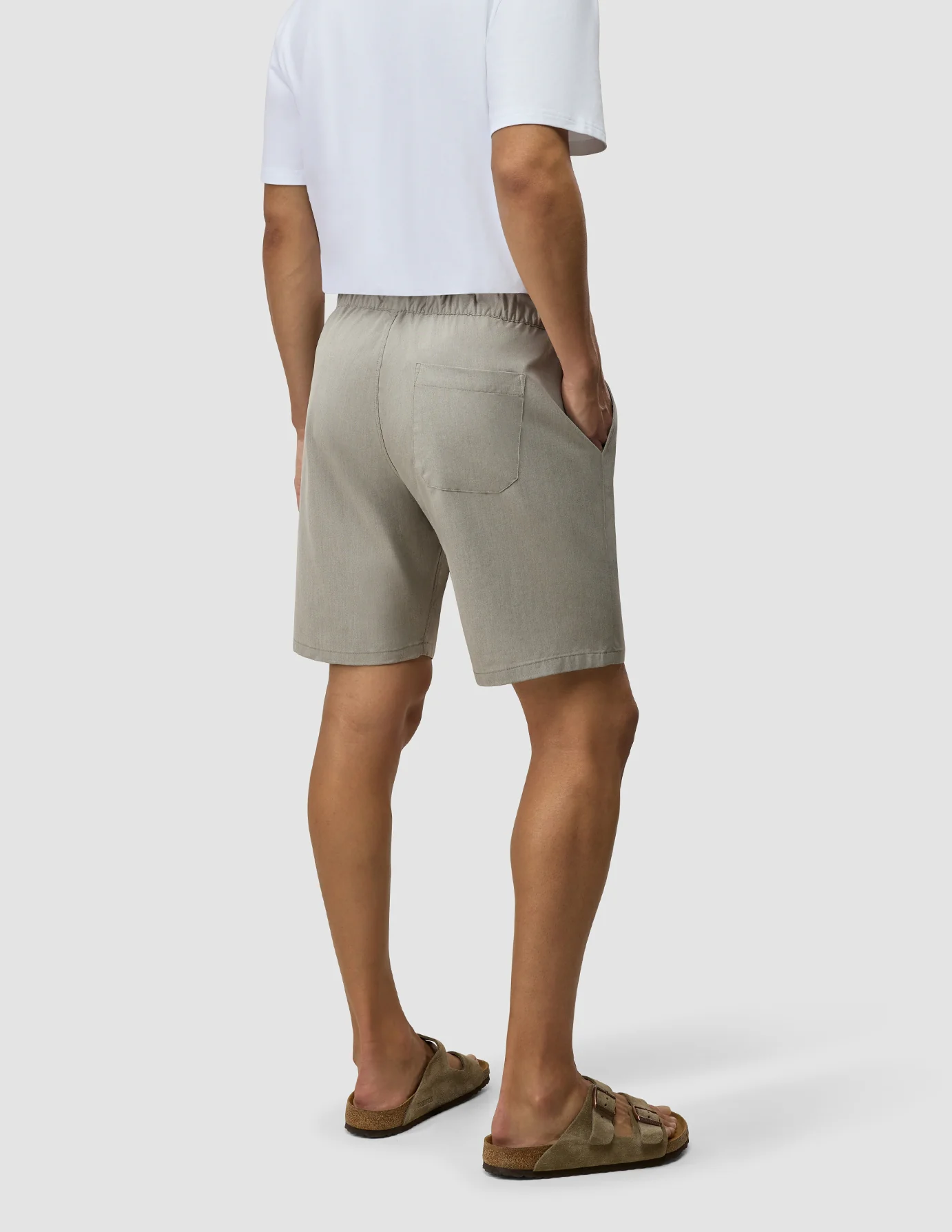 Tech Linen Elastic Shorts Raw Beige - Image 4