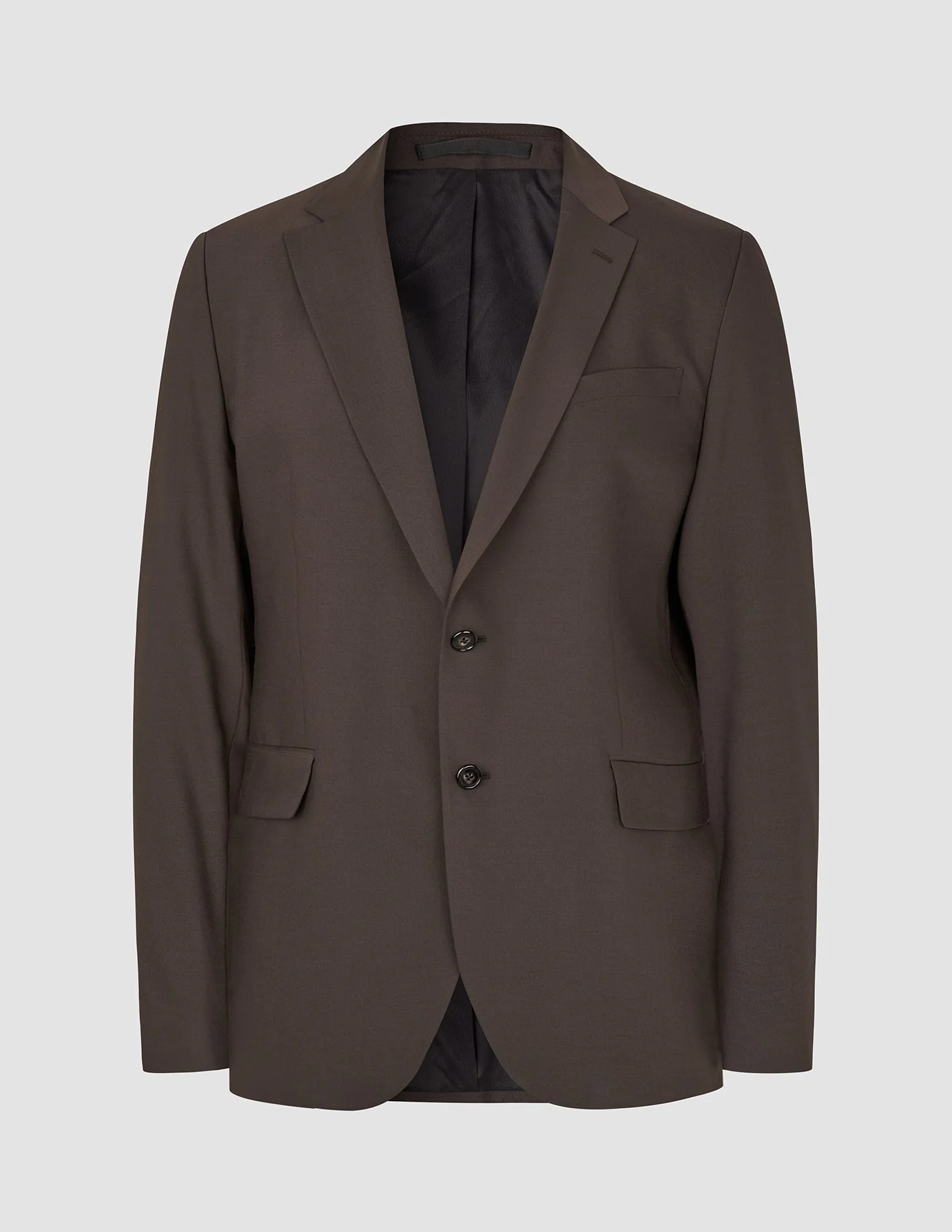 Tech Wool Blazer Dark Cocoa Brown Regular - Image 3