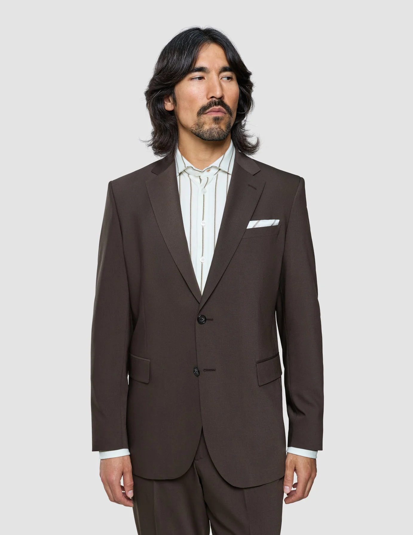 Tech Wool Blazer Dark Cocoa Brown Regular - Image 4
