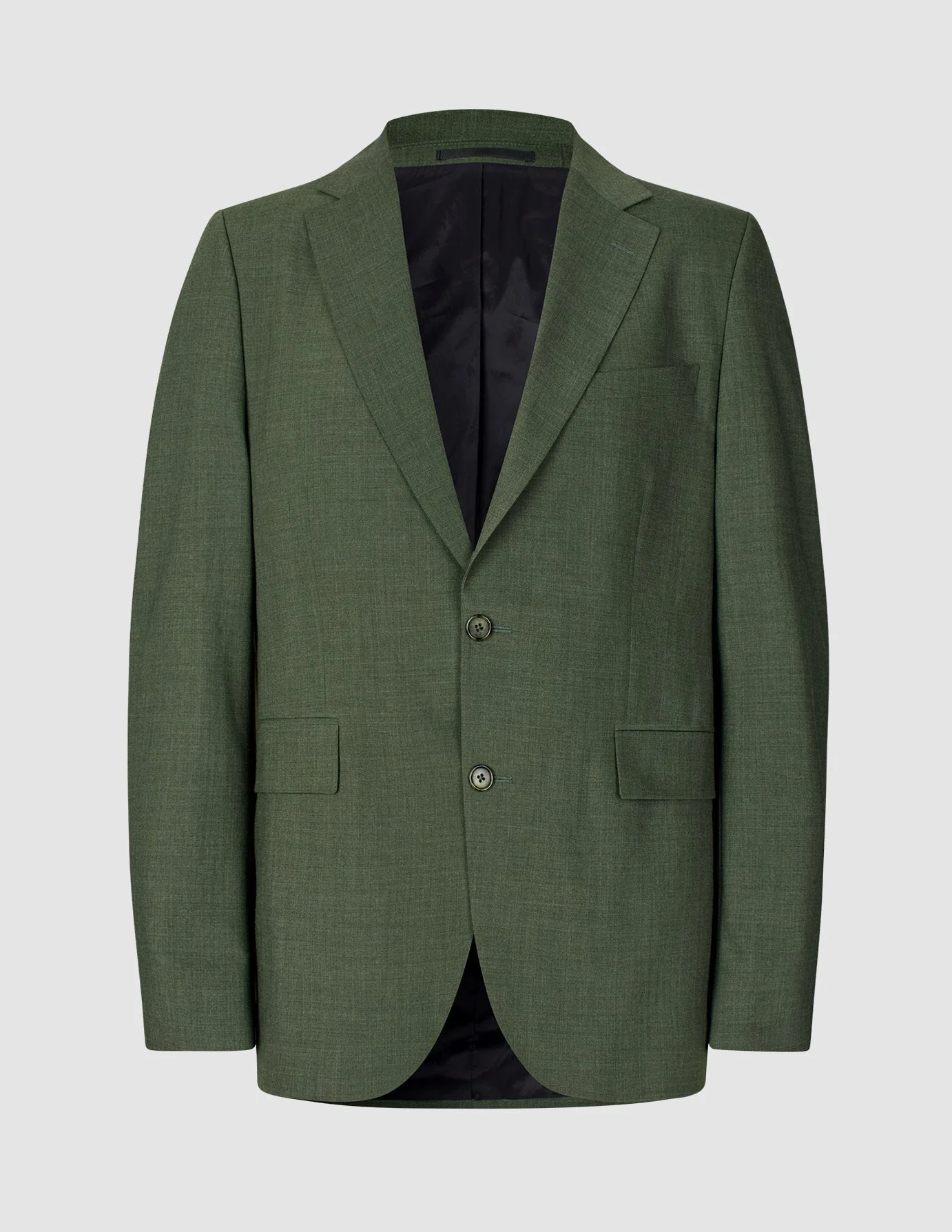 Tech Wool Blazer Green Night Regular - Image 3