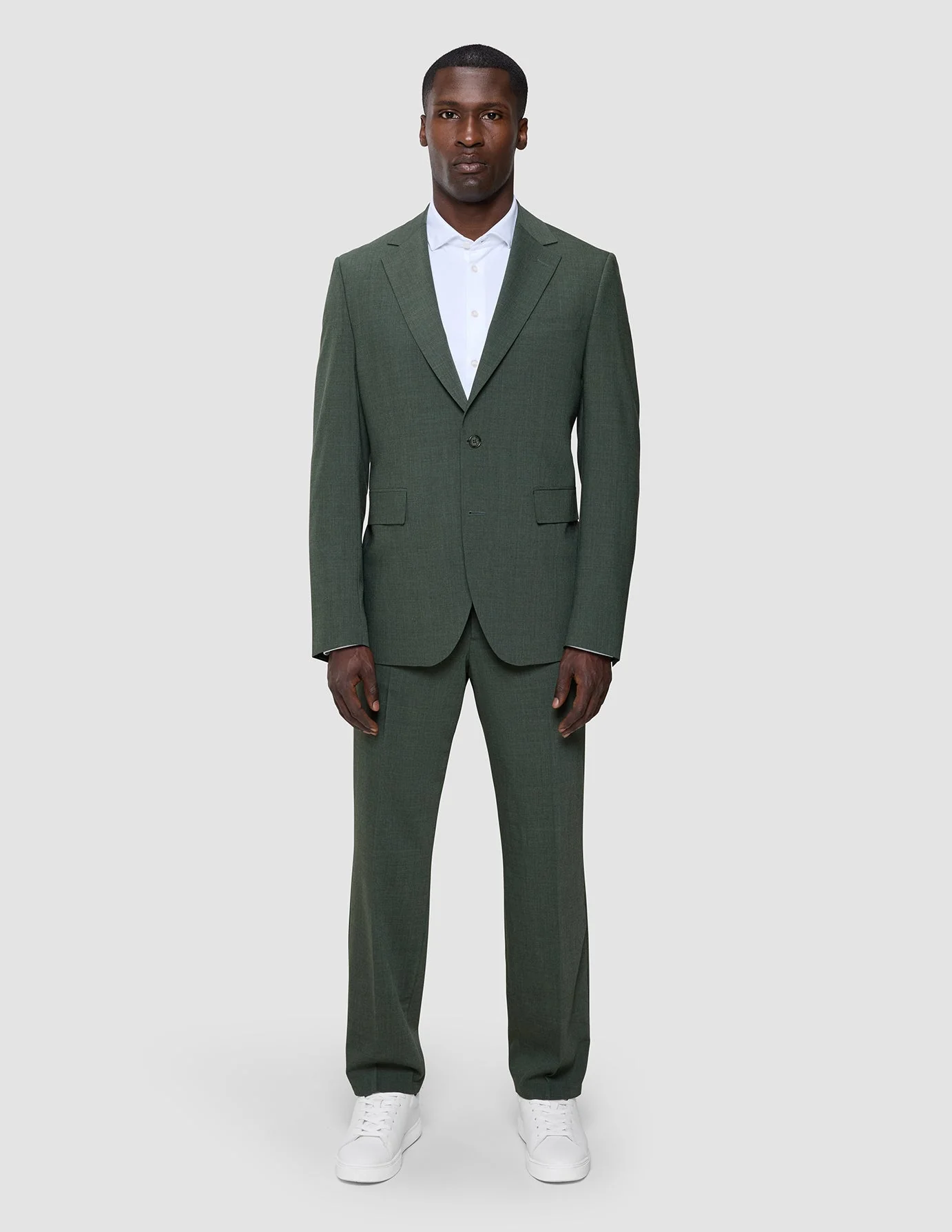 Tech Wool Blazer Green Night Slim - Image 2