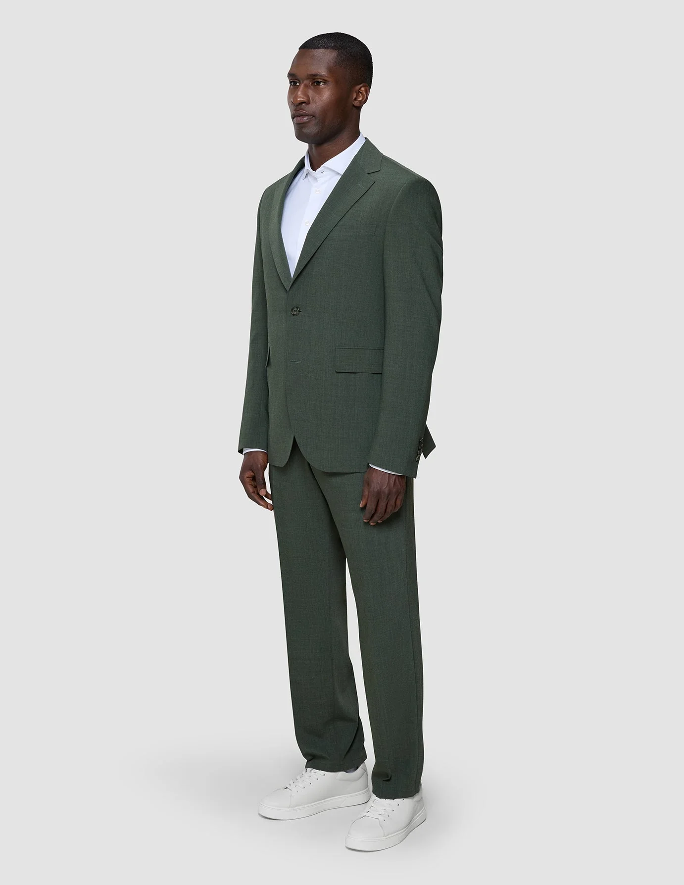 Tech Wool Blazer Green Night Slim - Image 4