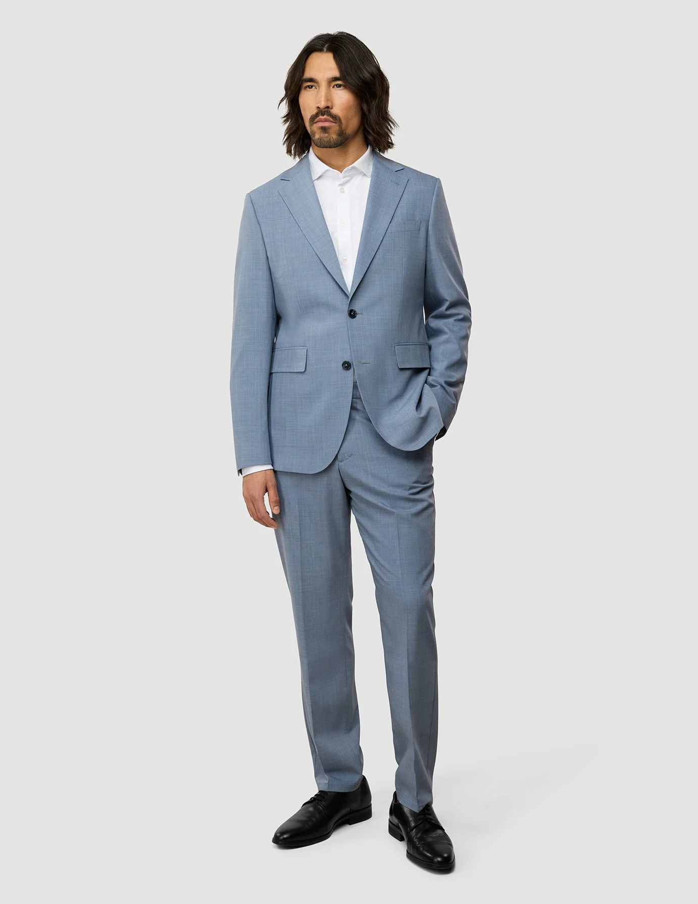 Tech Wool Blazer Light Blue Regular - Image 2