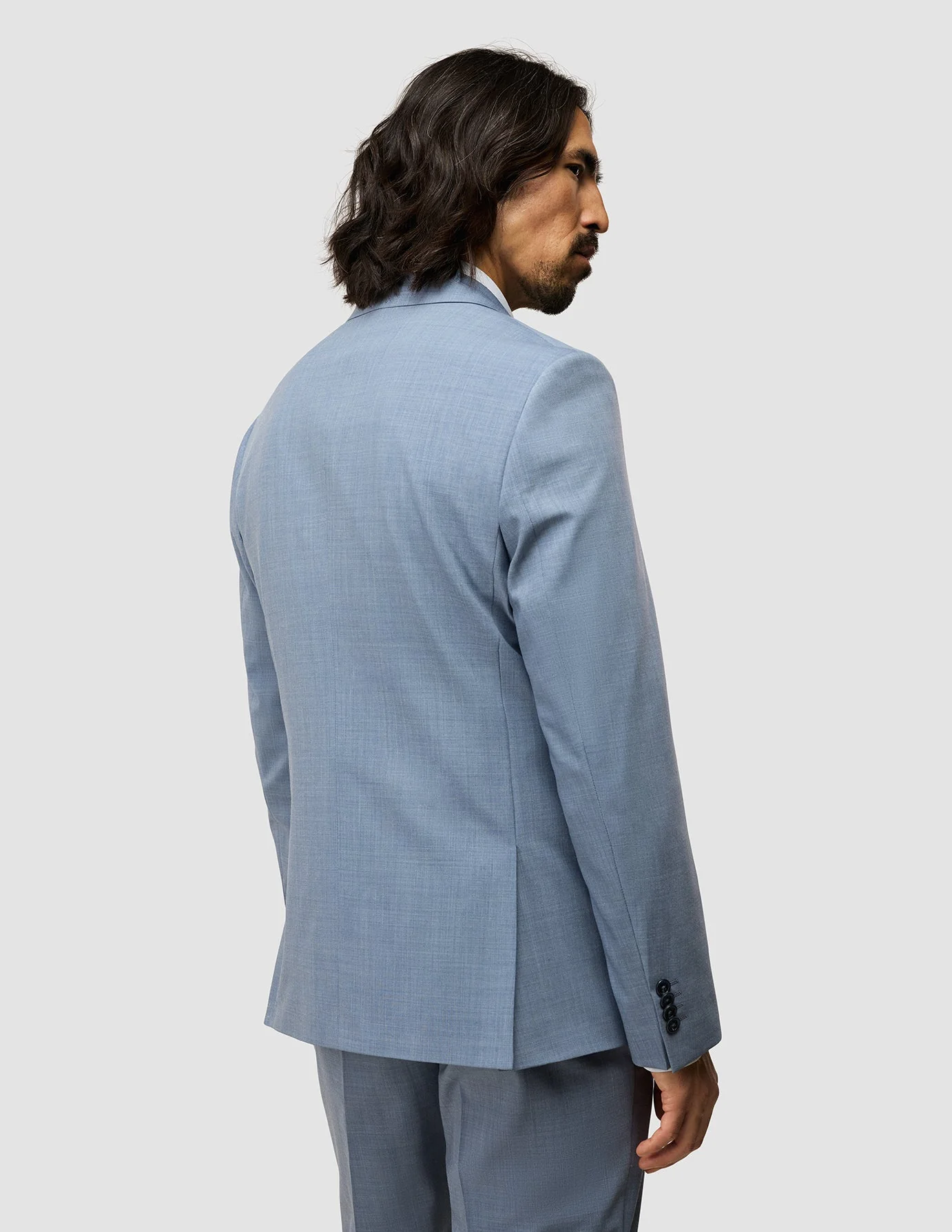 Tech Wool Blazer Light Blue Slim - Image 5