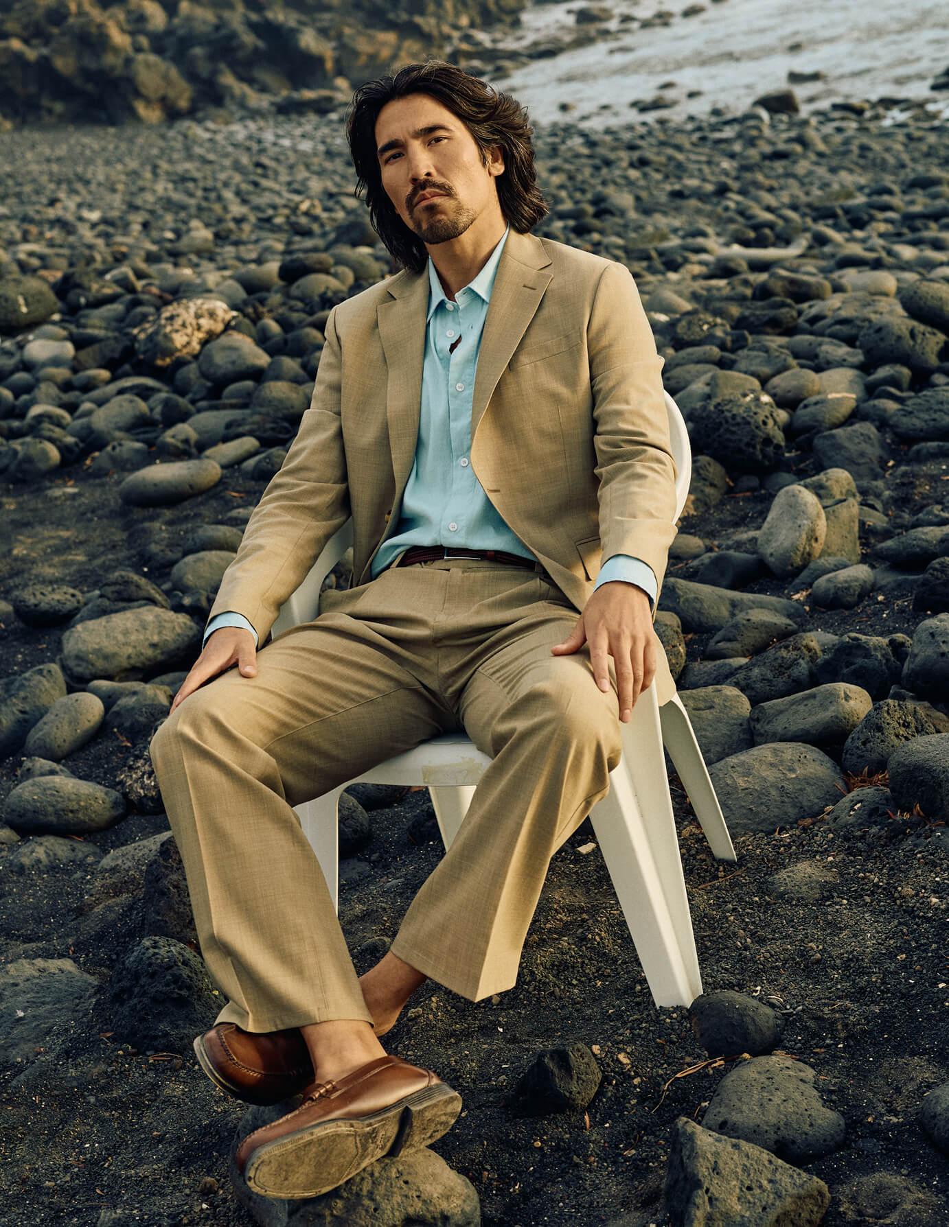 Tech Wool Blazer Sand Regular - Image 2