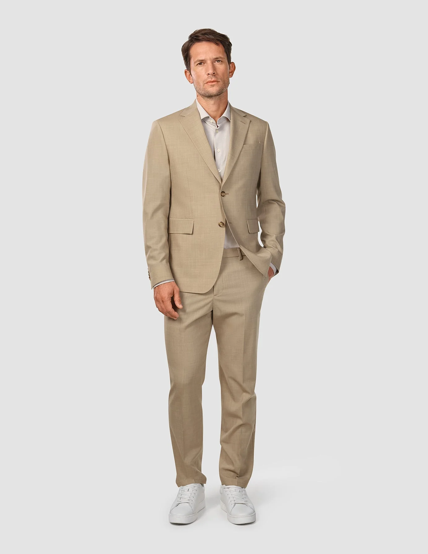Tech Wool Blazer Sand Slim - Image 2