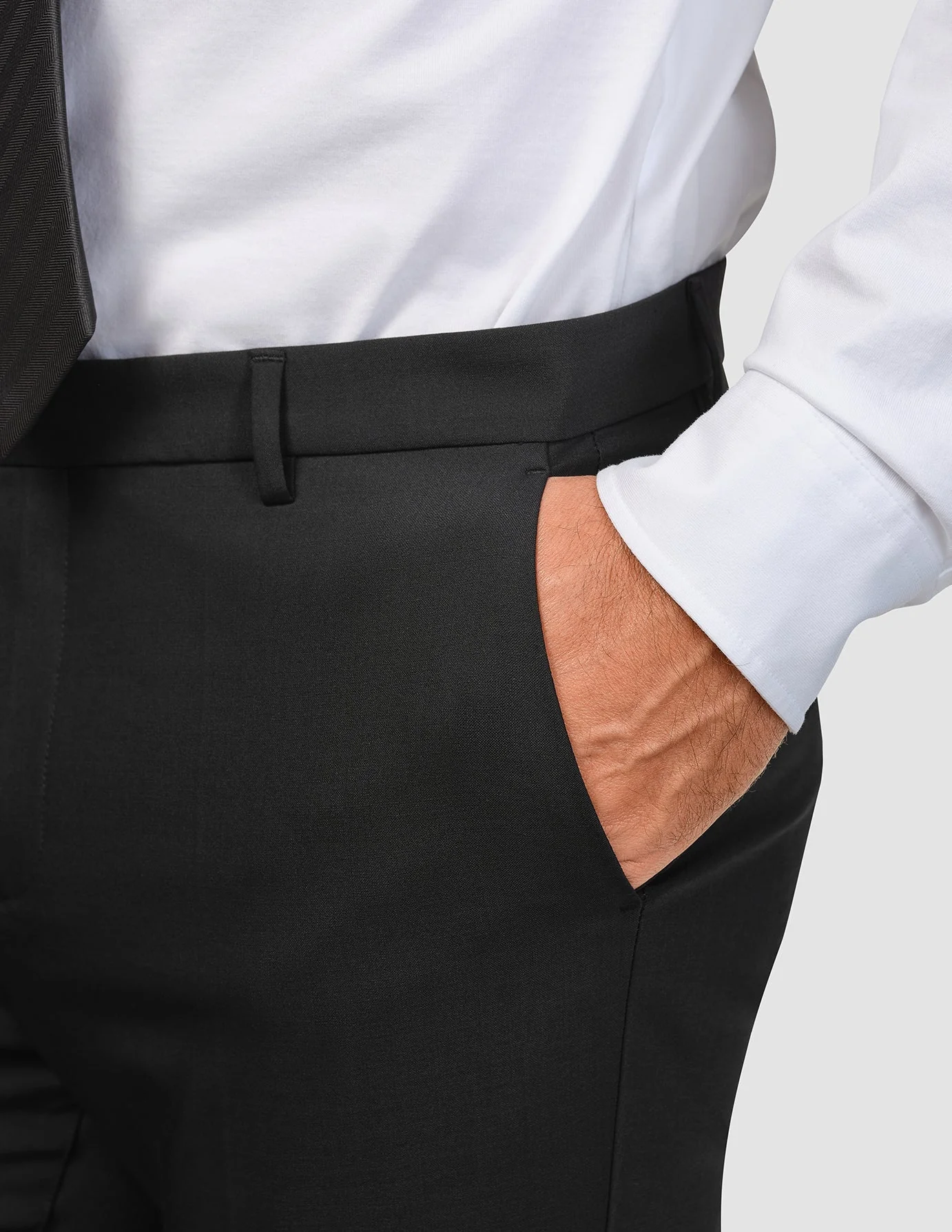 Tech Wool Suit Pants Regular Black - Image 7