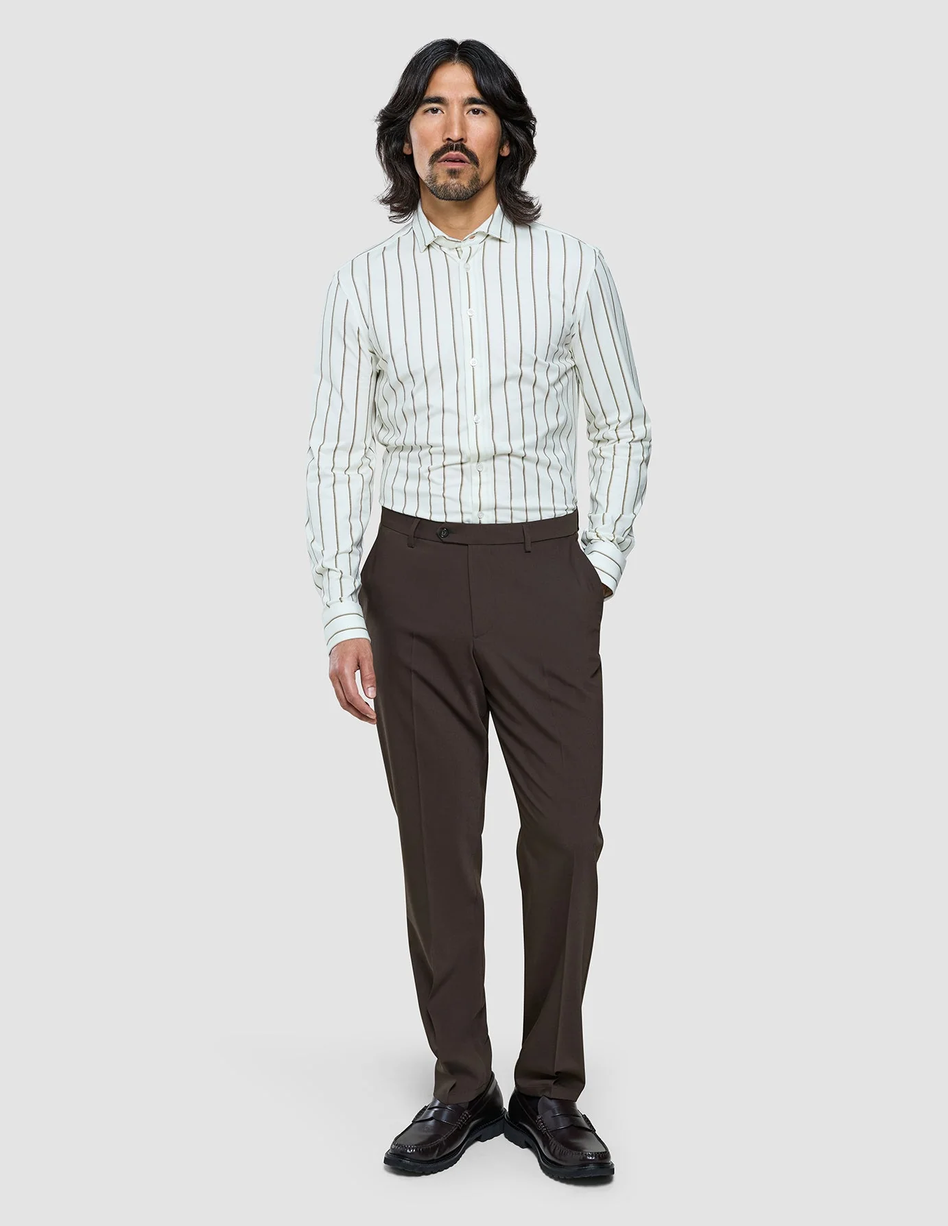 Tech Wool Suit Pants Regular Cocoa Brown - Image 2