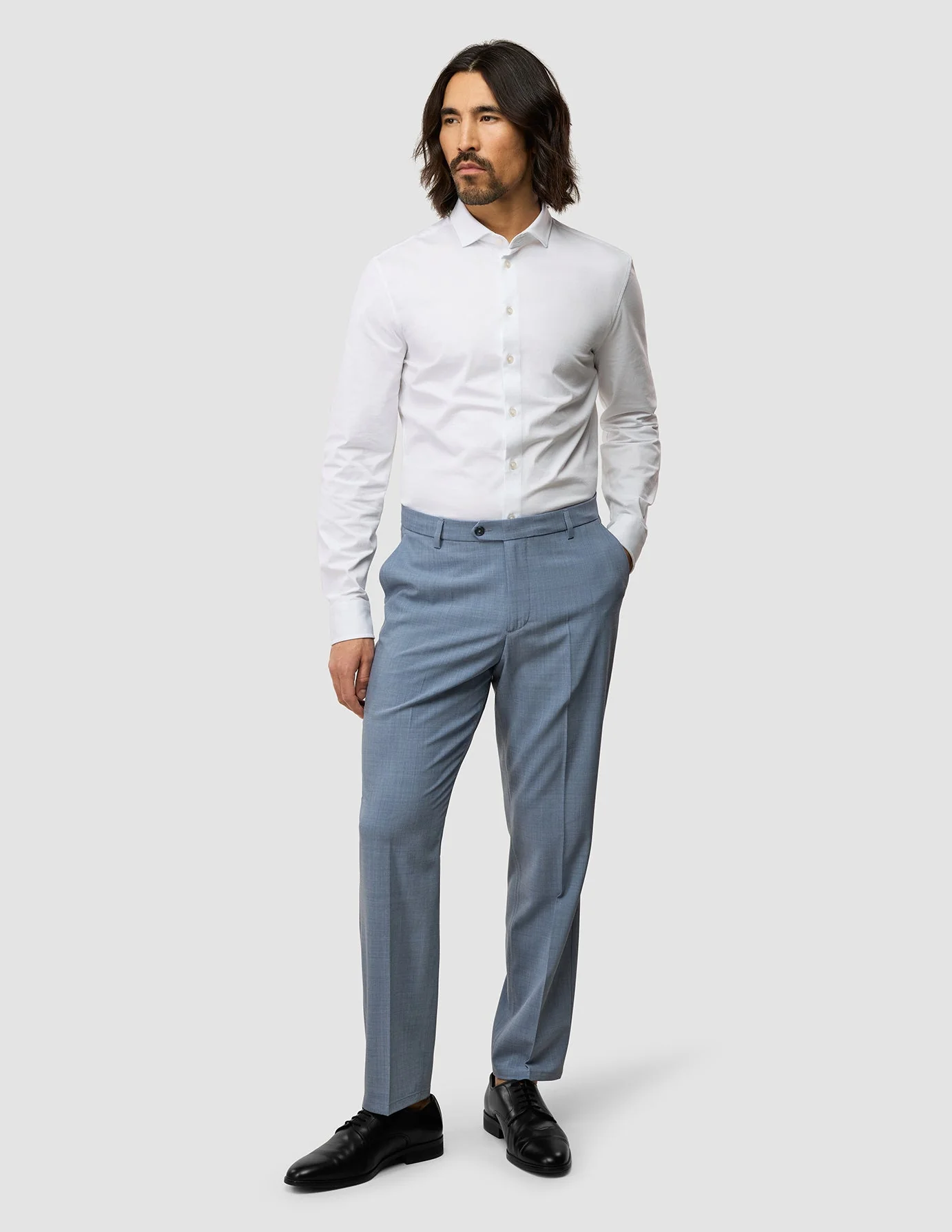 Tech Wool Suit Pants Regular Light Blue - Image 2