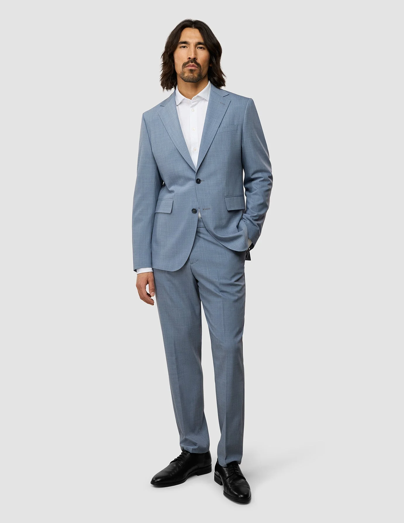 Tech Wool Suit Pants Regular Light Blue - Image 5