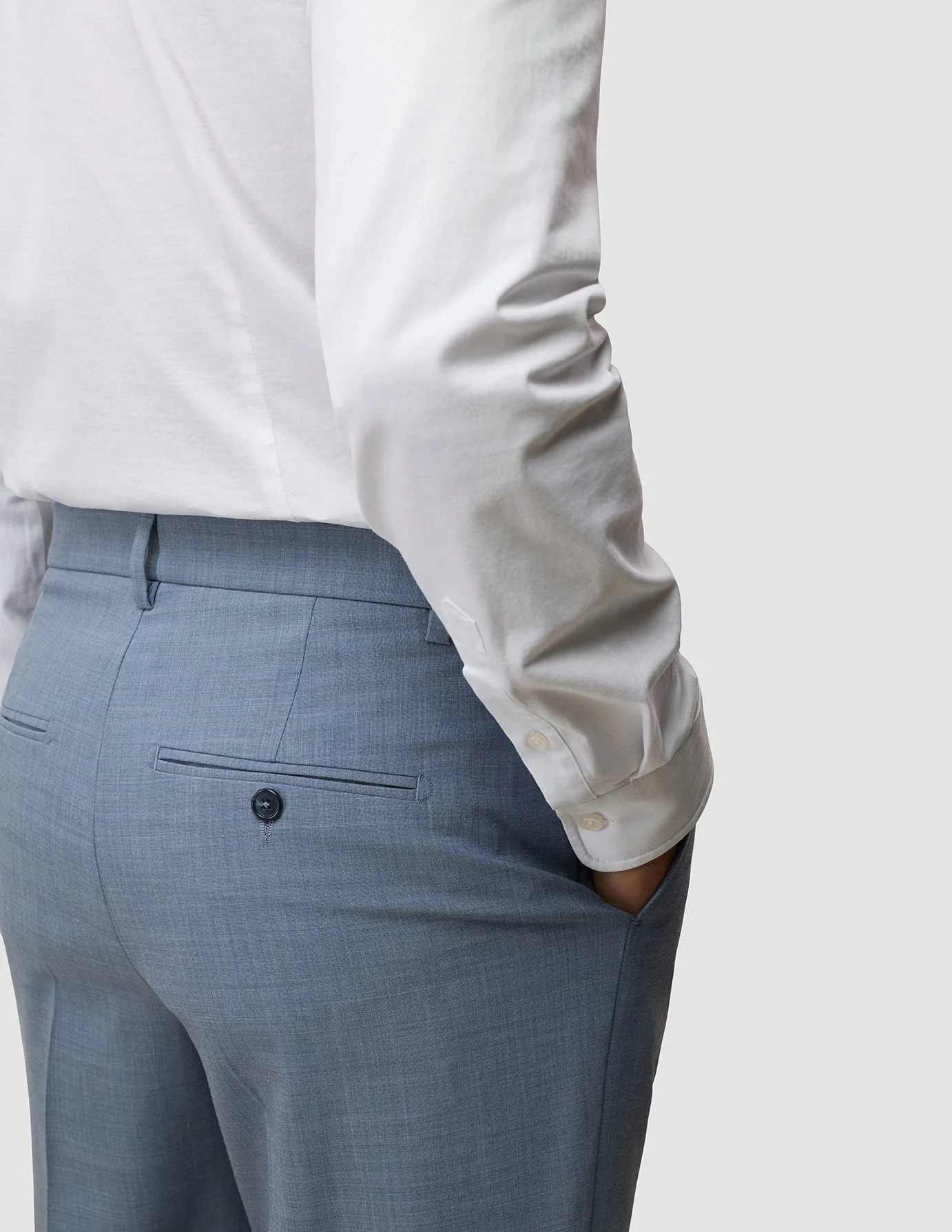 Tech Wool Suit Pants Regular Light Blue - Image 7