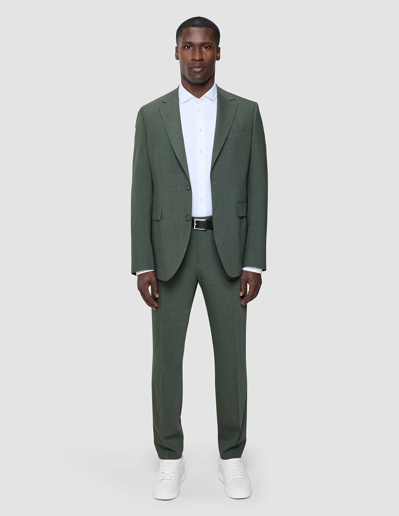 Tech Wool Suit Pants Slim Green Night - Image 5