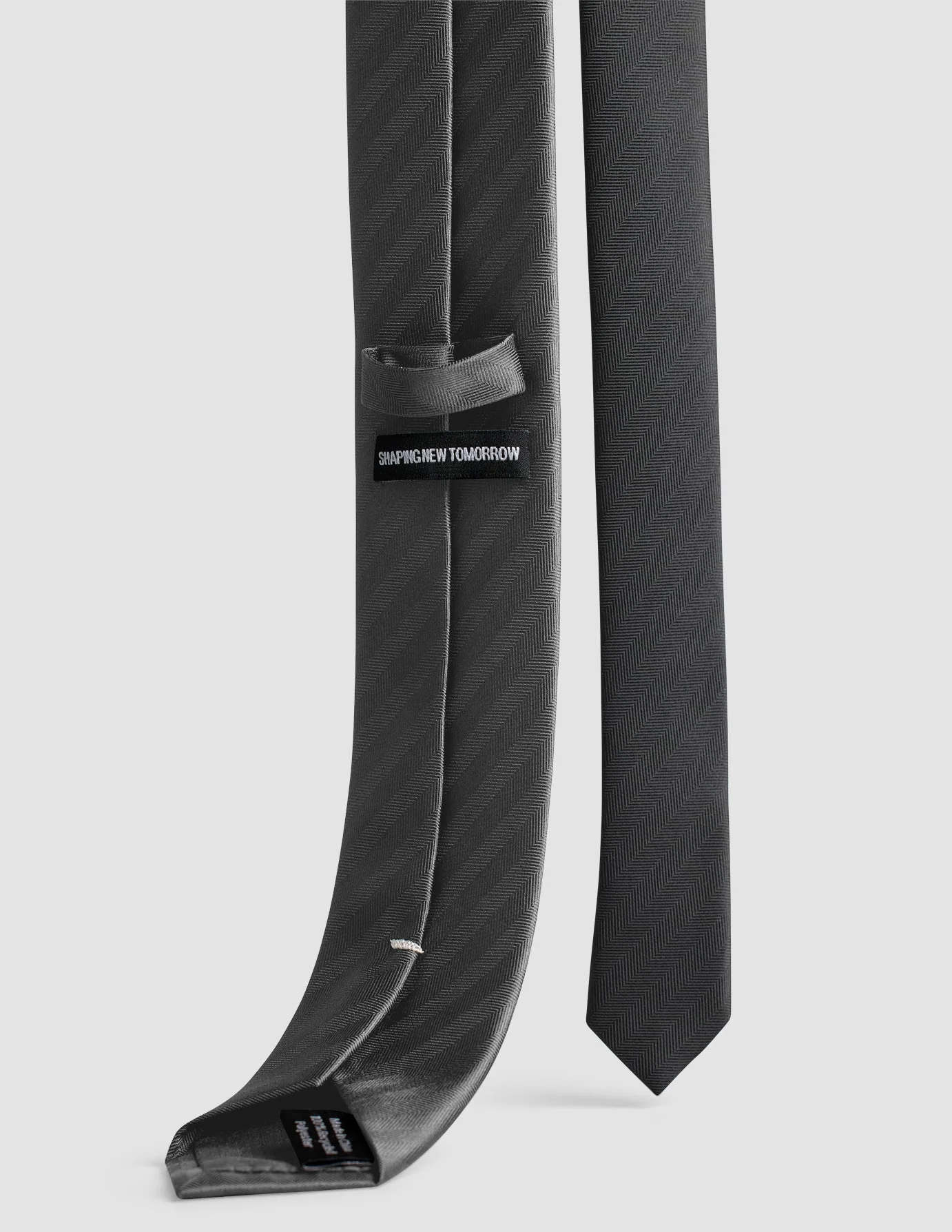 Tie Herringbone Black - Image 4