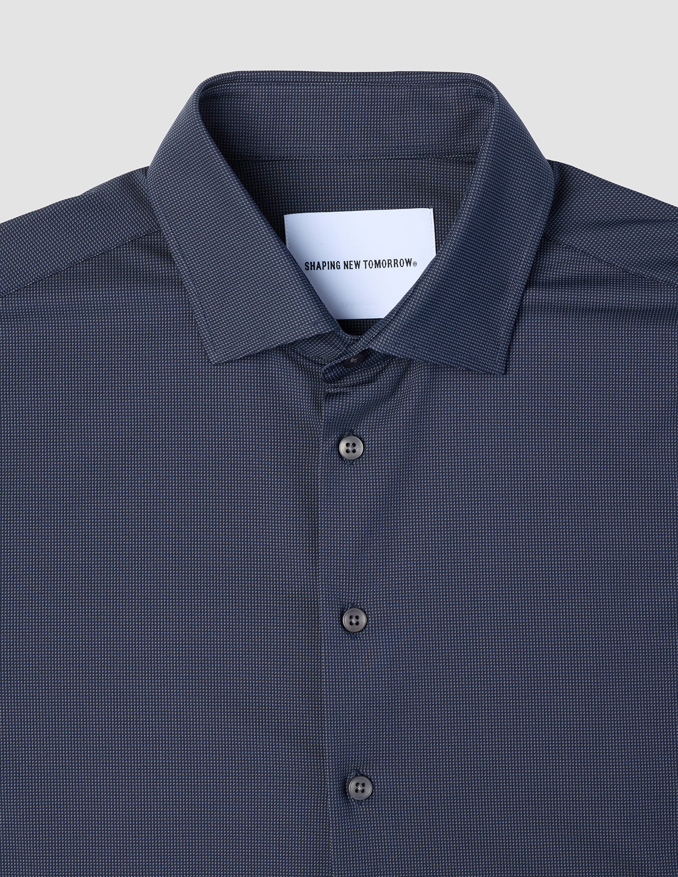 Travel Shirt Dark Navy Slim - Image 6