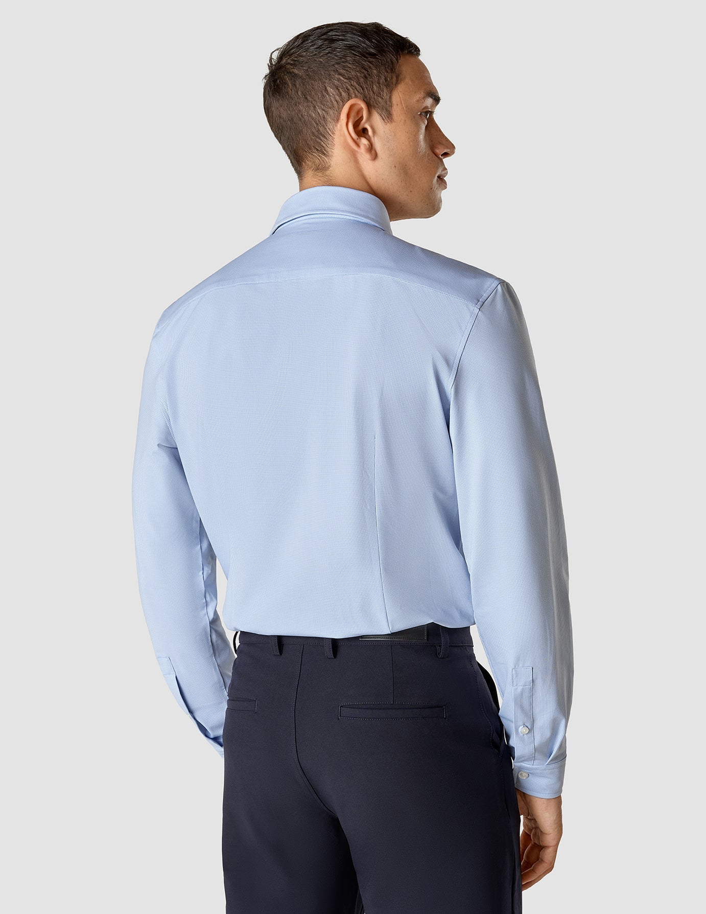 Travel Shirt Light Blue Regular - Image 4