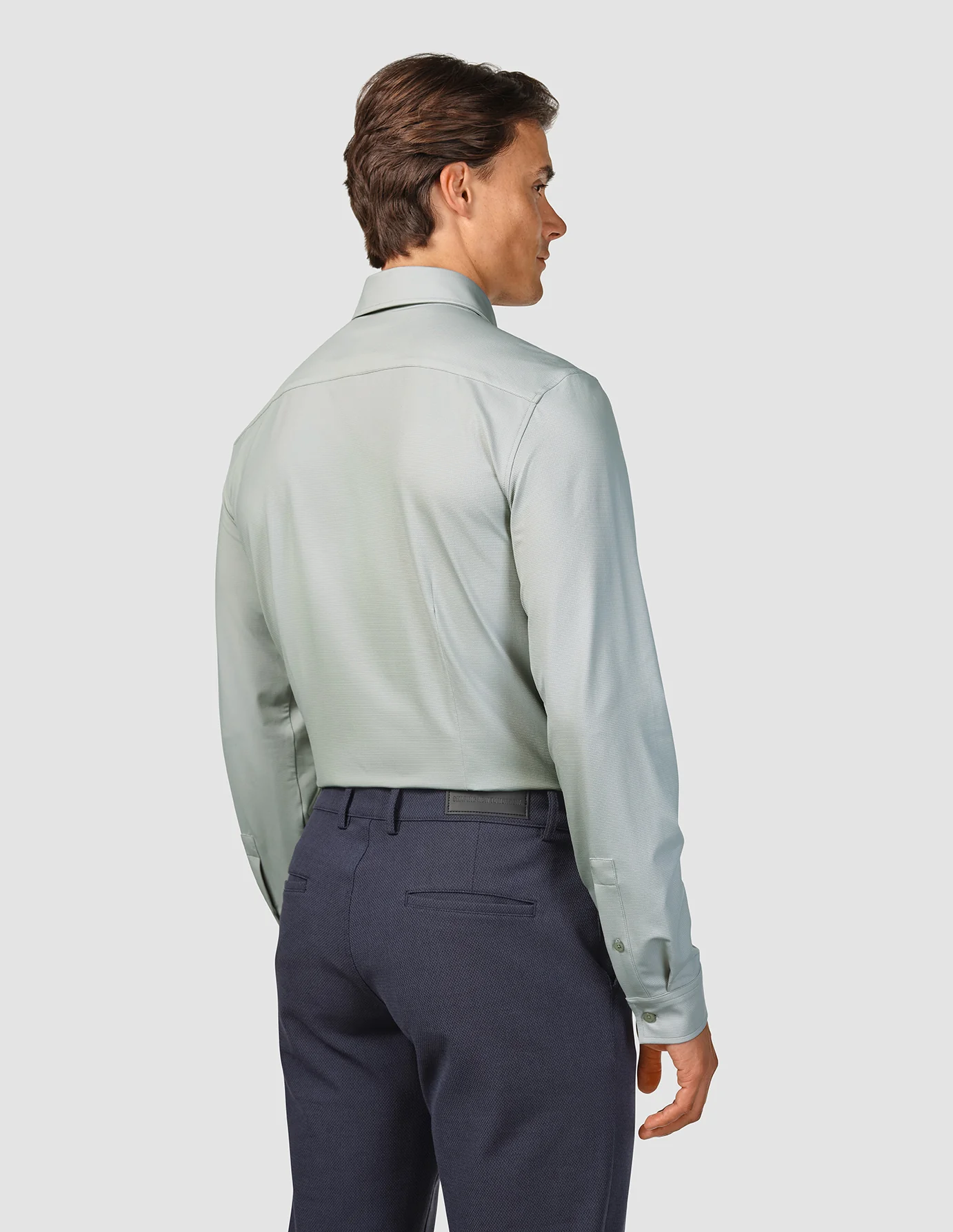 Travel Shirt Mint Grey Slim - Image 4