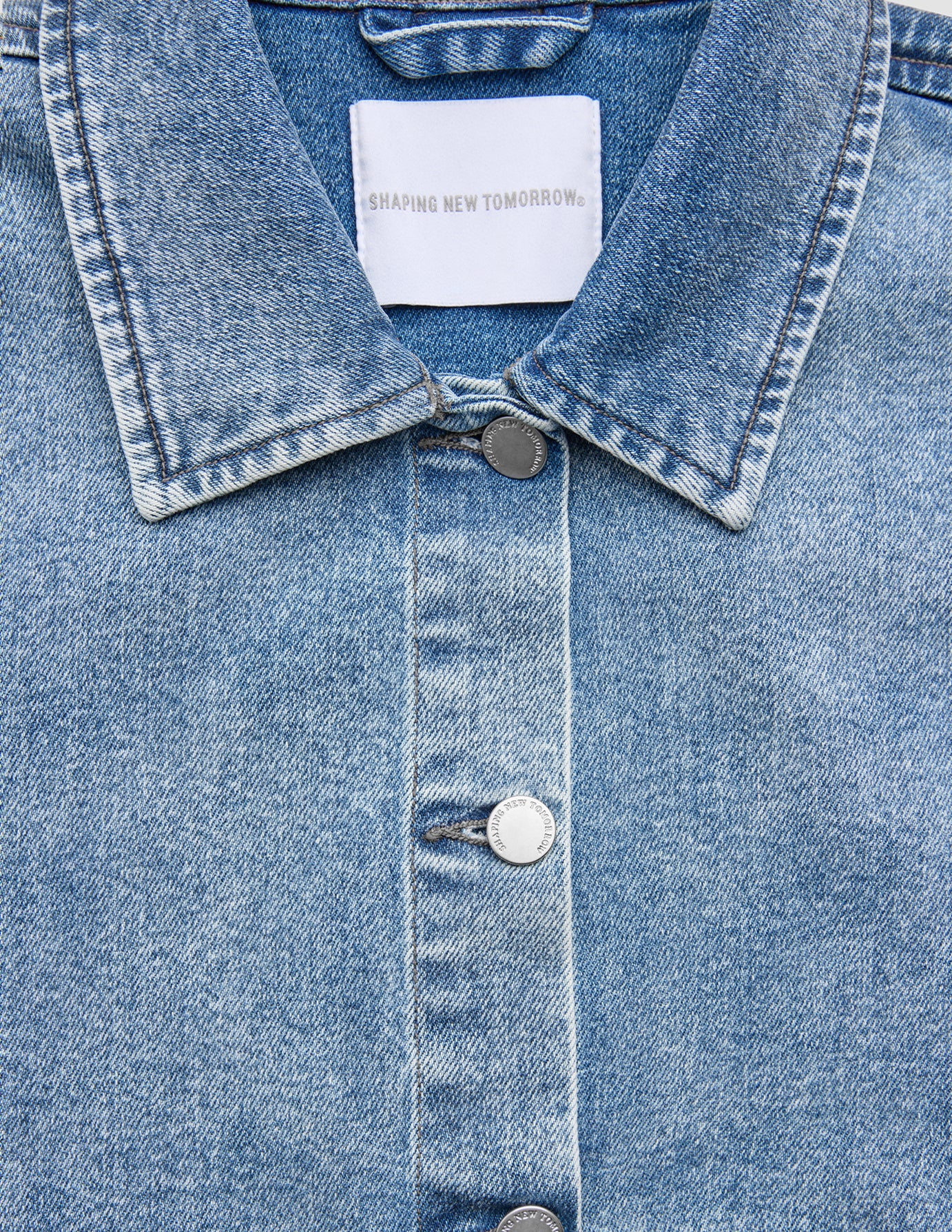 Women's Classic Denim Jacket Snow Blue Wash - Image 8
