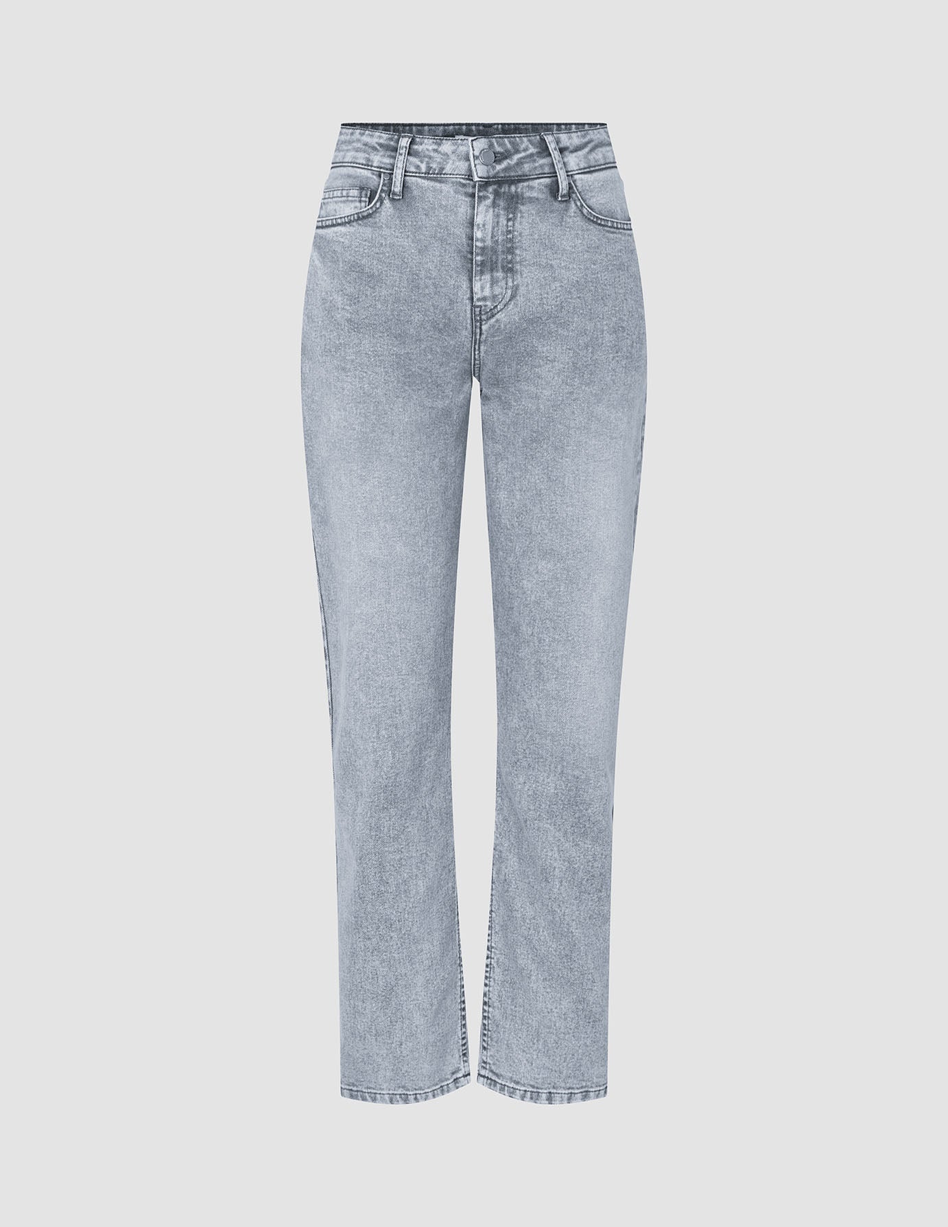 Women's Classic Jeans Tapered Light Grey Washed - Image 3