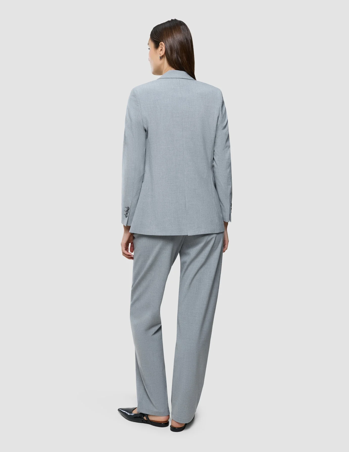 Women Ease Blazer Steel Melange - Image 4