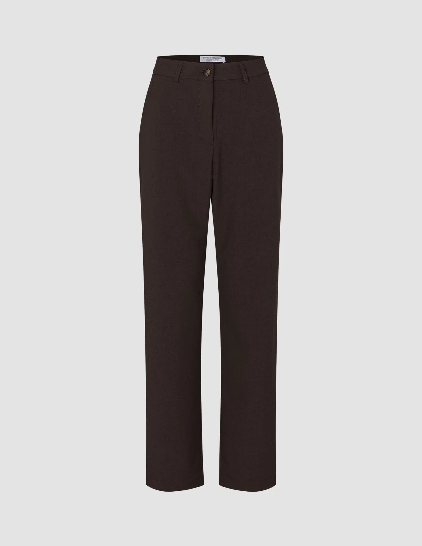 Women Ease Pants Straight Mocha Melange - Image 3