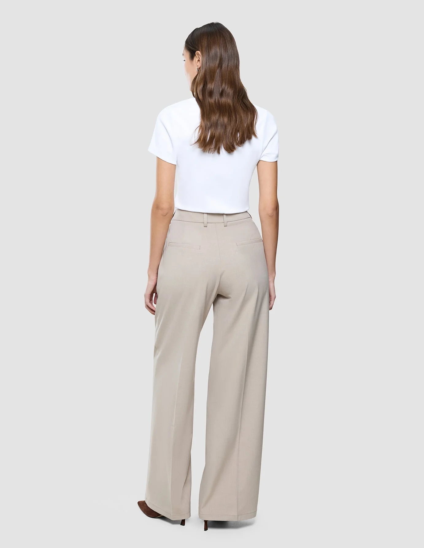 Women Ease Pants Wide Vanilla Melange - Image 5