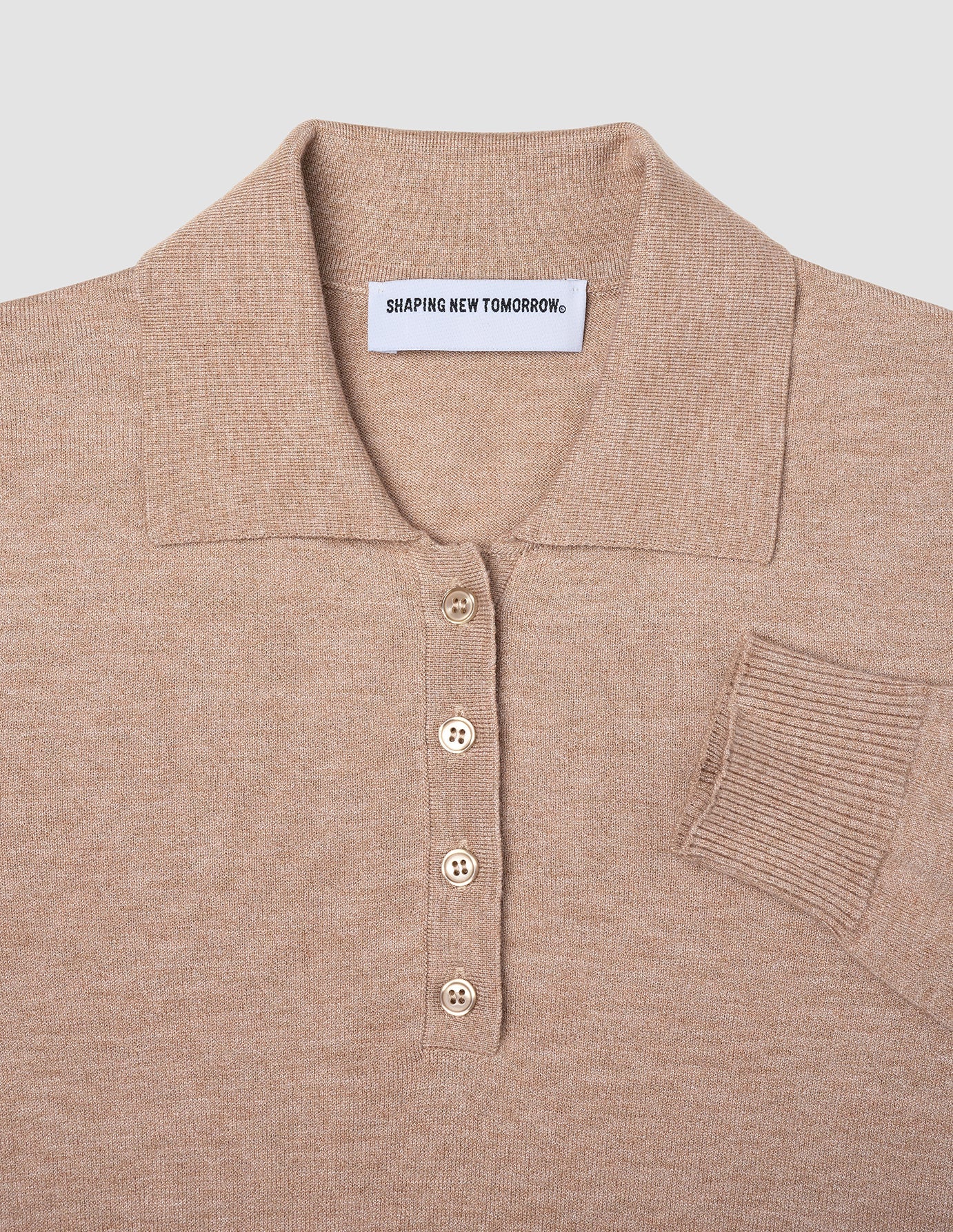 Women's Elevated Knit Polo Copper Melange - Image 7