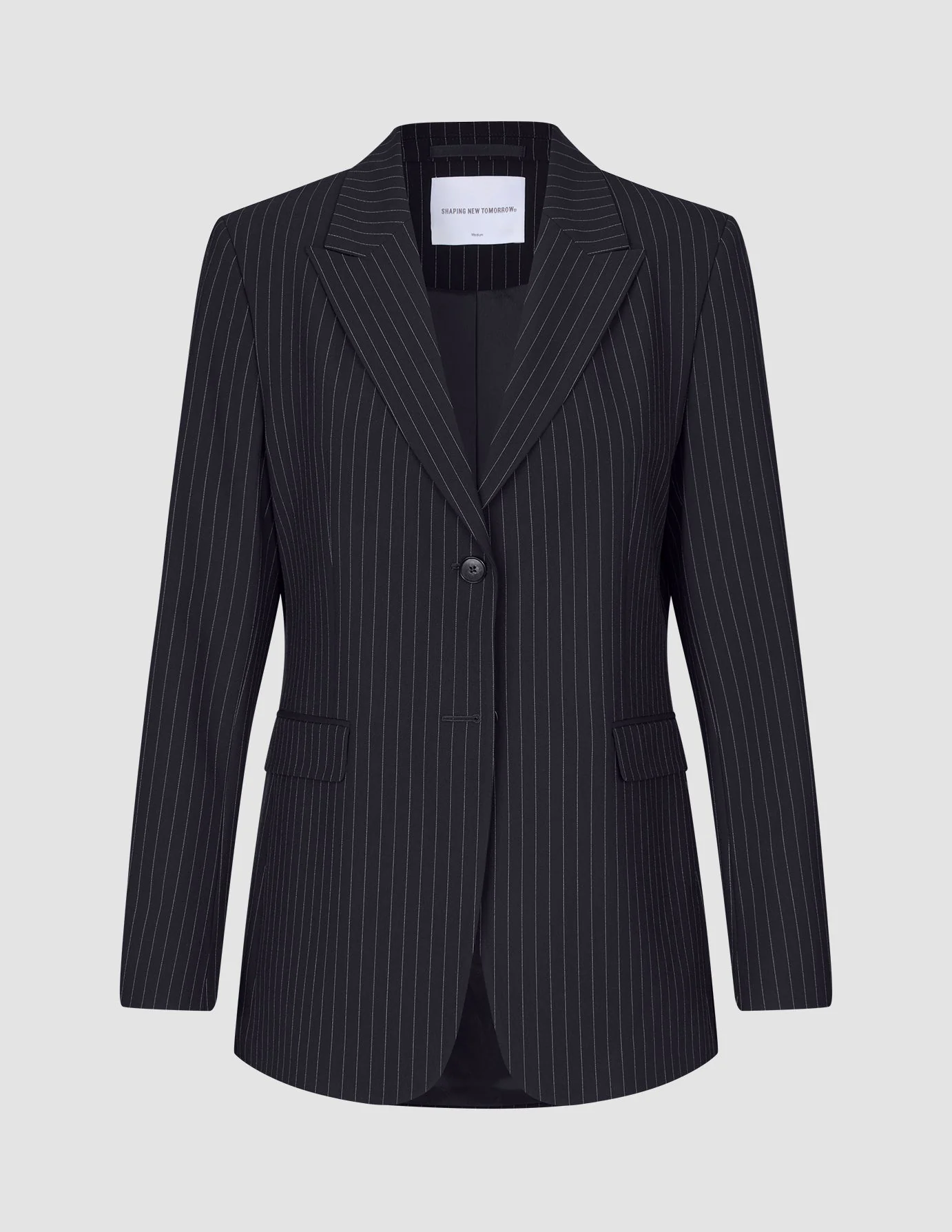 Essential Blazer Navy Pinstripe - Image 3