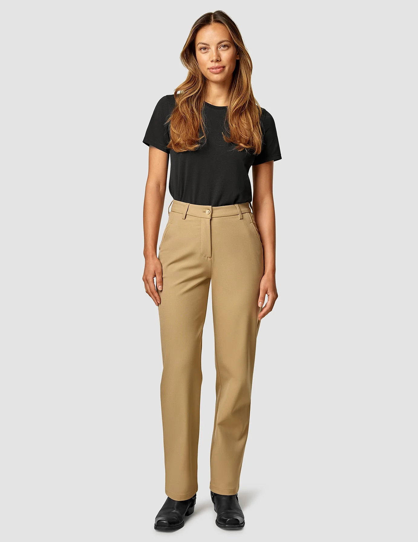 Essential Pants Straight Caramel - Image 2